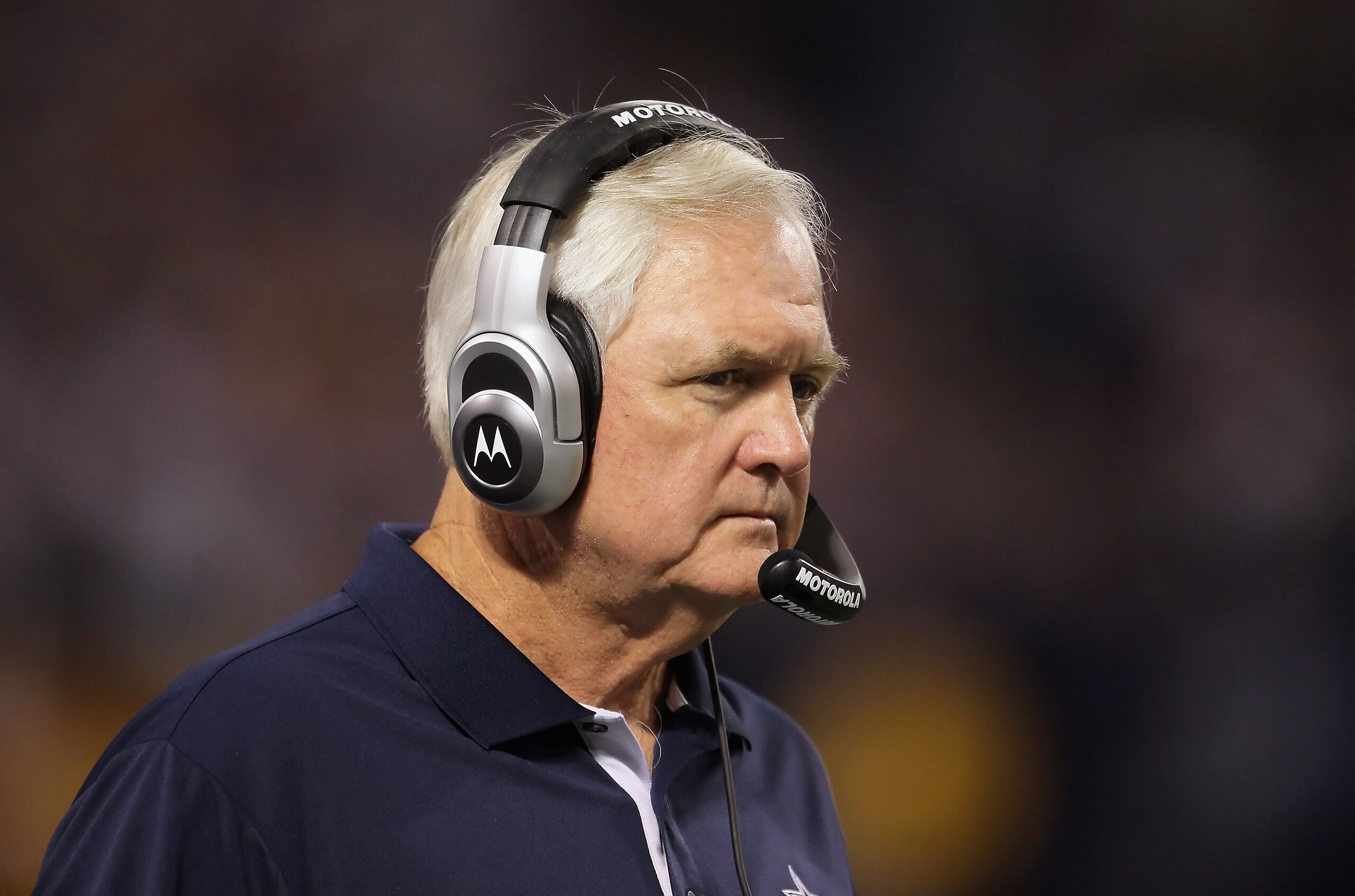 MINNEAPOLIS - OCTOBER 17:  Dallas Cowboys head coach Wade Phillips looks on during the game against the Minnesota Vikings at Mall of America Field on October 17, 2010 in Minneapolis, Minnesota. The Vikings defeated the Cowboys 24-21.  (Photo by Jeff Gross