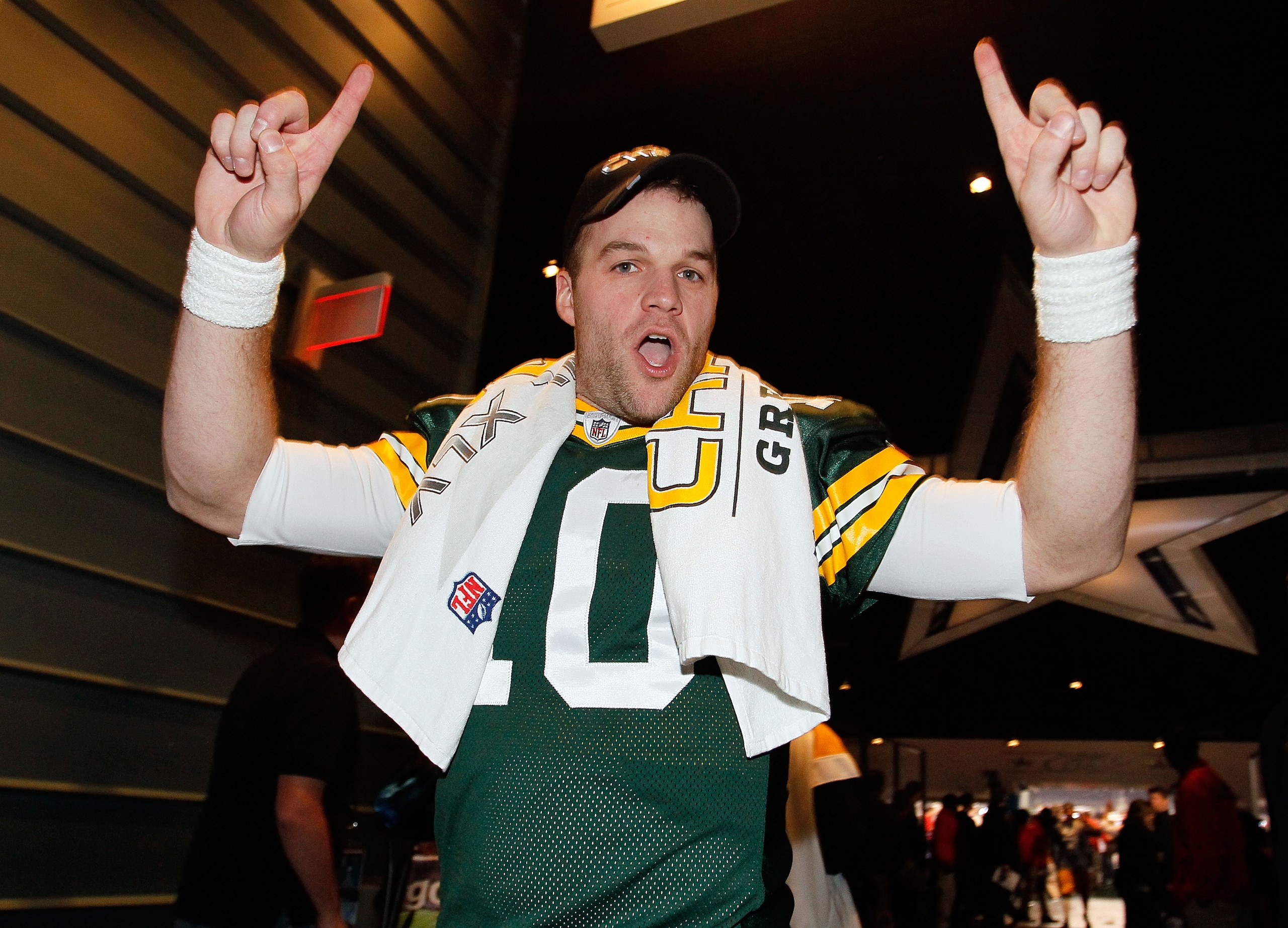 ARLINGTON, TX - FEBRUARY 06:  Matt Flynn #10 of the Green Bay Packers celebrates after the Packers defeated the Pittsburgh Steelers 31-25 during Super Bowl XLV at Cowboys Stadium on February 6, 2011 in Arlington, Texas.  (Photo by Kevin C. Cox/Getty Image