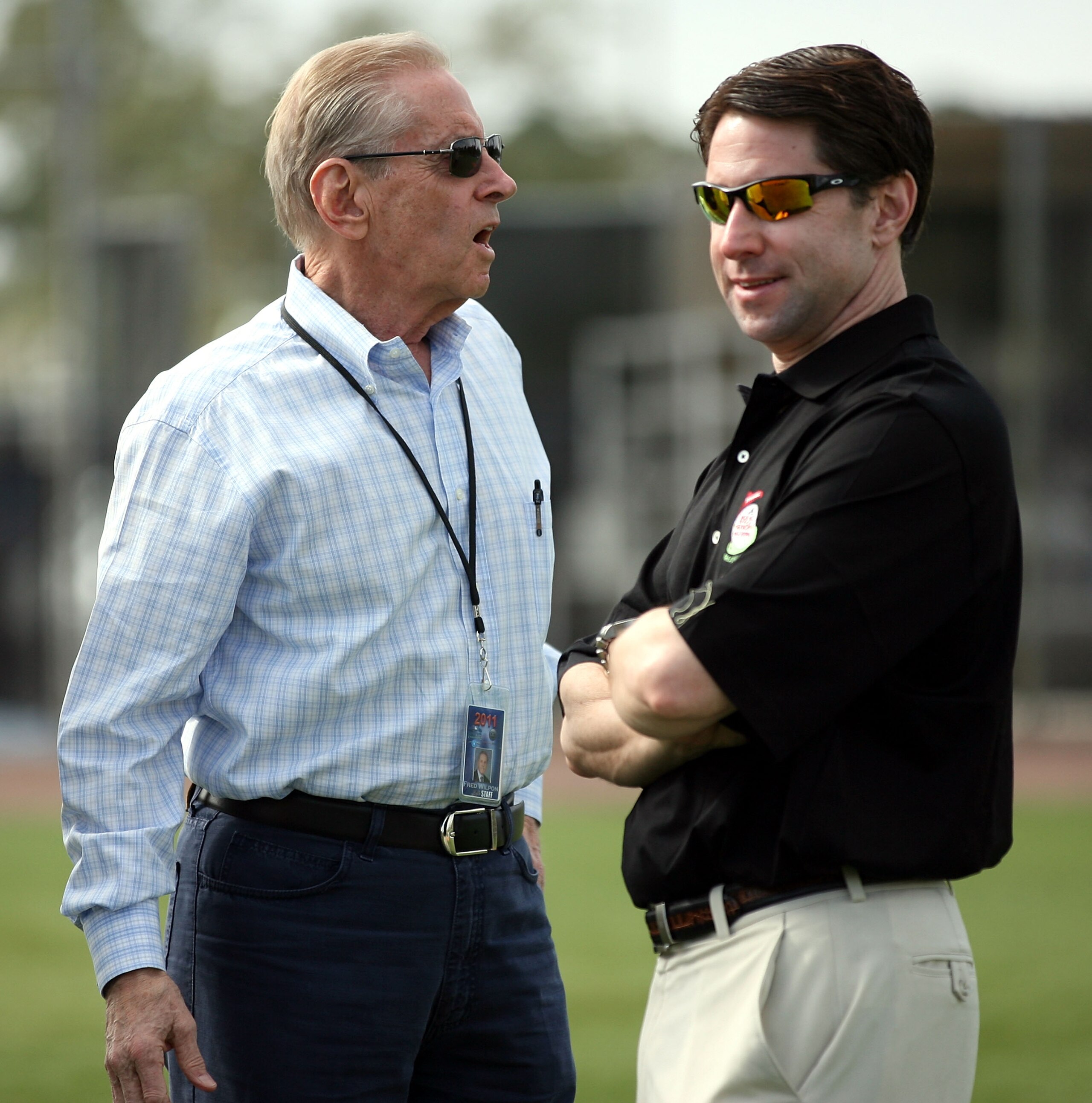 PORT ST. LUCIE, FL - FEBRUARY 17: Owner Fred Wilpon (L) and his son Jeff Wilpon of the New York Mets chat during spring training at Tradition Field on February 17, 2011 in Port St. Lucie, Florida. (Photo by Marc Serota/Getty Images) PORT ST. LUCIE, FL - FEBRUARY 17: Owner Fred Wilpon (L) and his son Jeff Wilpon of the New York Mets chat during spring training at Tradition Field on February 17, 2011 in Port St. Lucie, Florida. (Photo by Marc Serota/Getty Images)