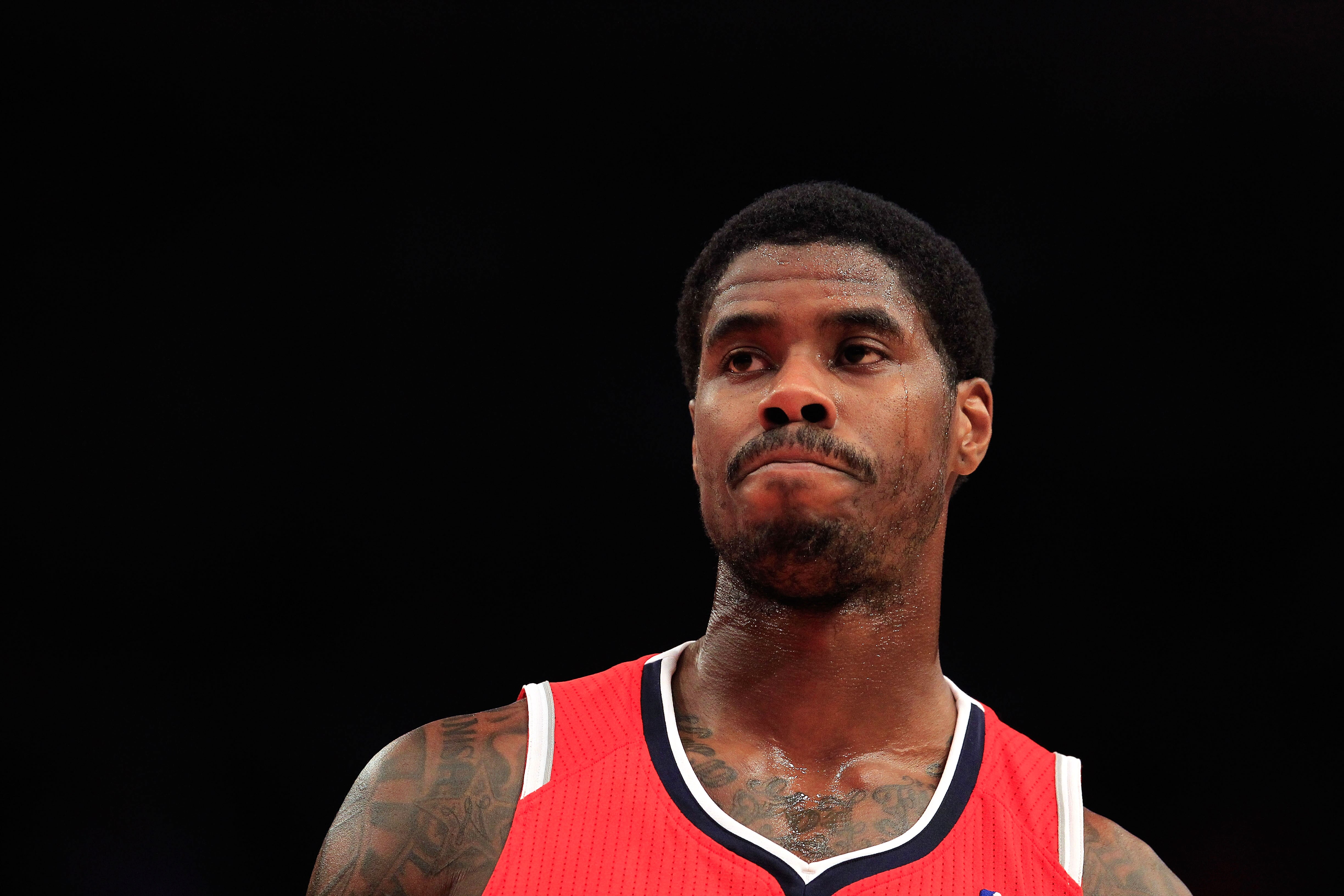 NEW YORK, NY - FEBRUARY 16:  Marvin Williams #24  of the Atlanta Hawks looks on against the New York Knicks at Madison Square Garden on February 16, 2011 in New York City. NOTE TO USER: User expressly acknowledges and agrees that, by downloading and/or us