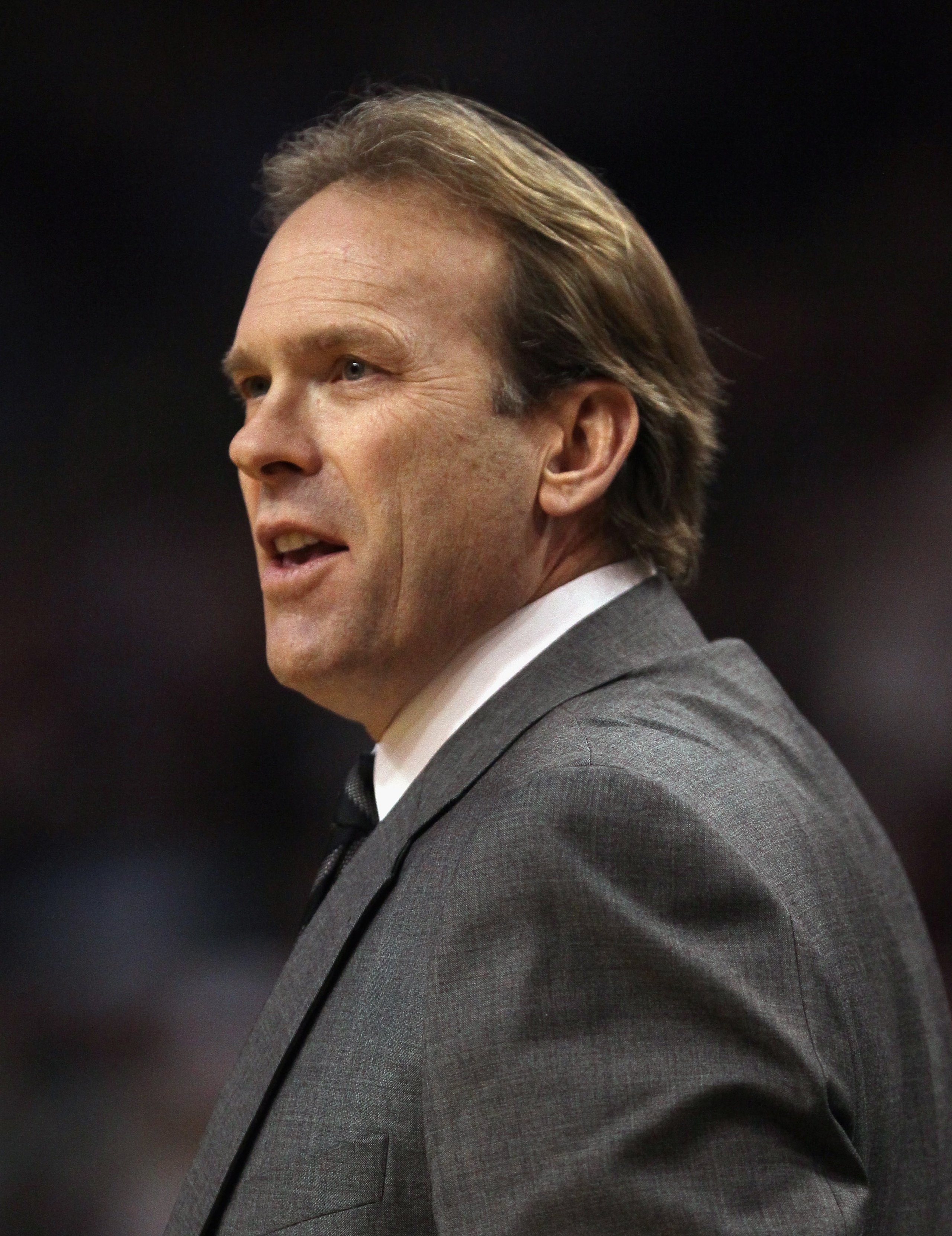 BOSTON, MA - JANUARY 03:  Head coach Kurt Rambis of the Minnesota Timberwolves directs his players in the first half against the Boston Celtics on January 3, 2011 at the TD Garden in Boston, Massachusetts. NOTE TO USER: User expressly acknowledges and agr