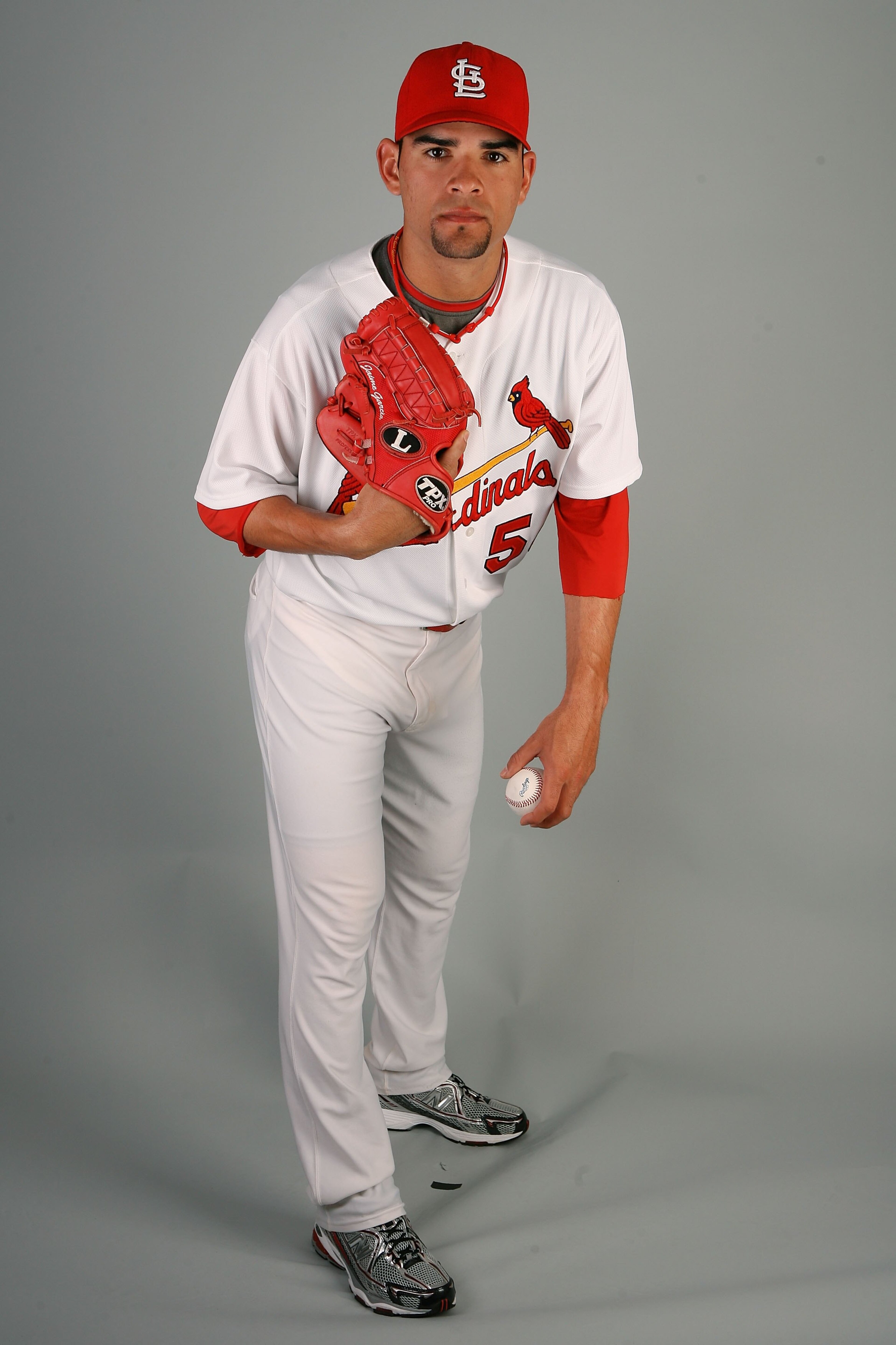 JUPITER, FL - MARCH 01: Pitcher Jaime Garcia #54 of the St. Louis Cardinals during photo day at Roger Dean Stadium on March 1, 2010 in Jupiter, Florida. (Photo by Doug Benc/Getty Images) JUPITER, FL - MARCH 01: Pitcher Jaime Garcia #54 of the St. Louis Cardinals during photo day at Roger Dean Stadium on March 1, 2010 in Jupiter, Florida. (Photo by Doug Benc/Getty Images)