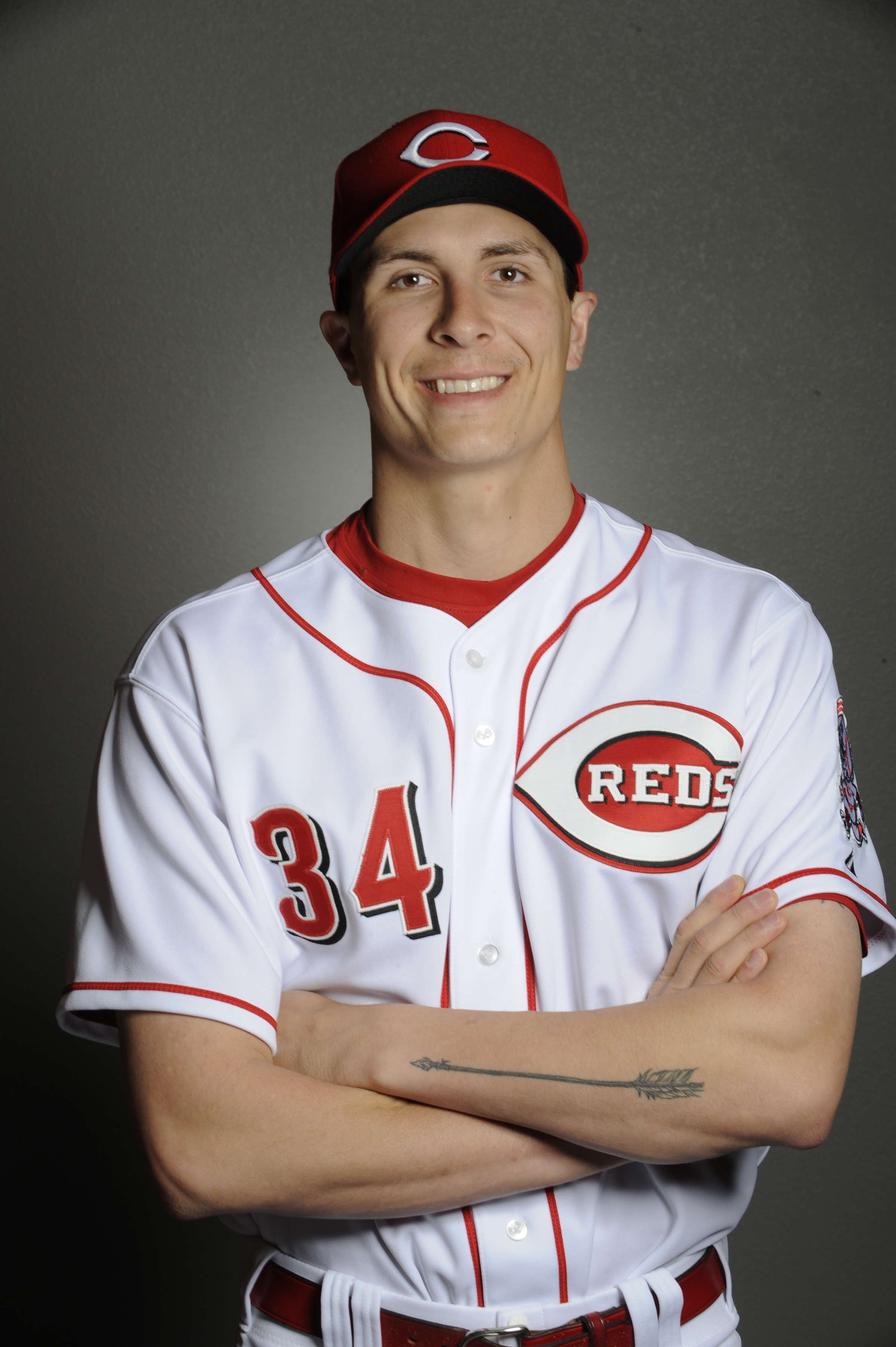 GOODYEAR, AZ - FEBRUARY 20: Homer Bailey #34 of the Cincinnati Reds poses during the Cincinnati Reds photo day at the Cincinnati Reds Spring Training Complex on February 20, 2011 in Goodyear, Arizona. (Photo by Rob Tringali/Getty Images)