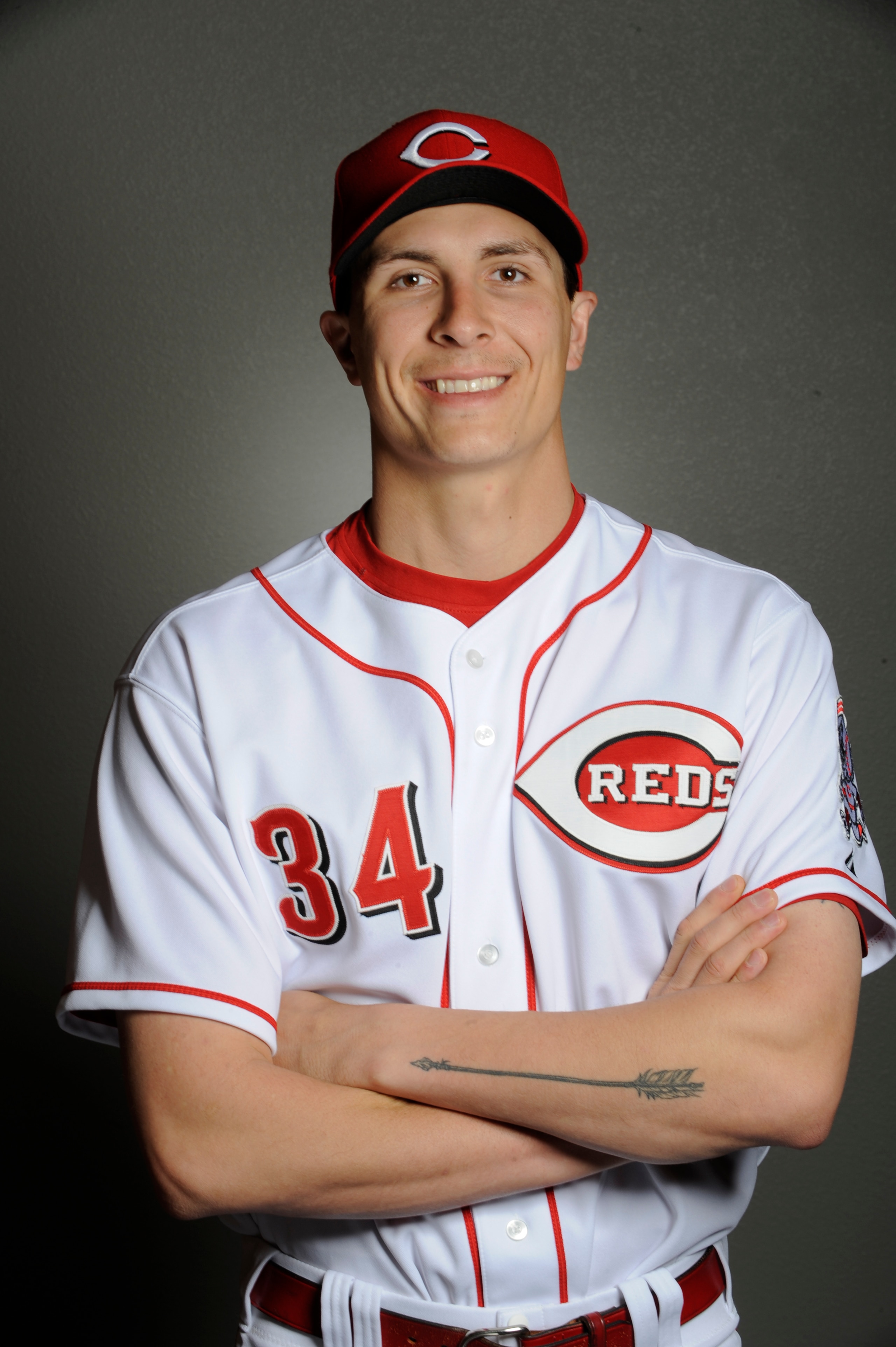 GOODYEAR, AZ - FEBRUARY 20: Homer Bailey #34 of the Cincinnati Reds poses during the Cincinnati Reds photo day at the Cincinnati Reds Spring Training Complex on February 20, 2011 in Goodyear, Arizona. (Photo by Rob Tringali/Getty Images)