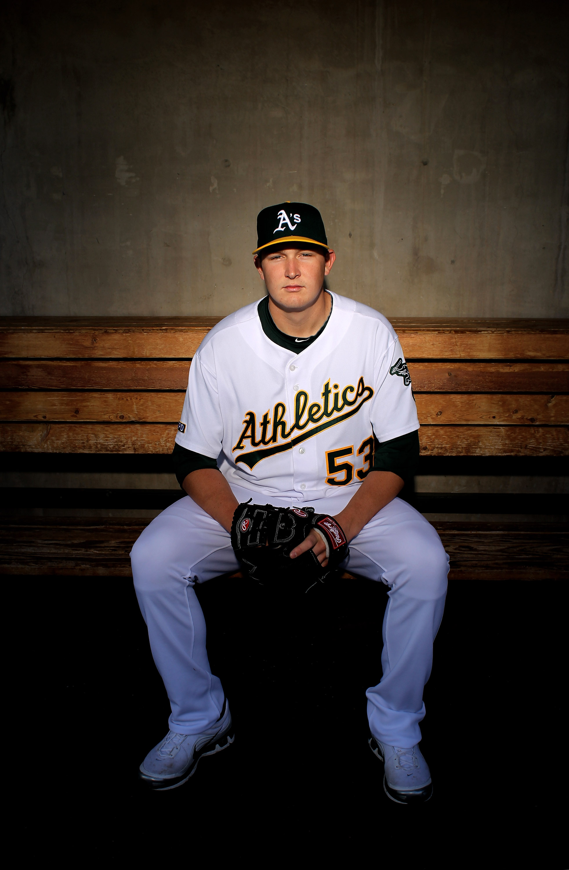 PHOENIX - MARCH 01:  Trevor Cahill of the Oakland Athletics poses during photo media day at the Athletics spring training complex on March 1, 2010 in Phoenix, Arizona.  (Photo by Ezra Shaw/Getty Images)