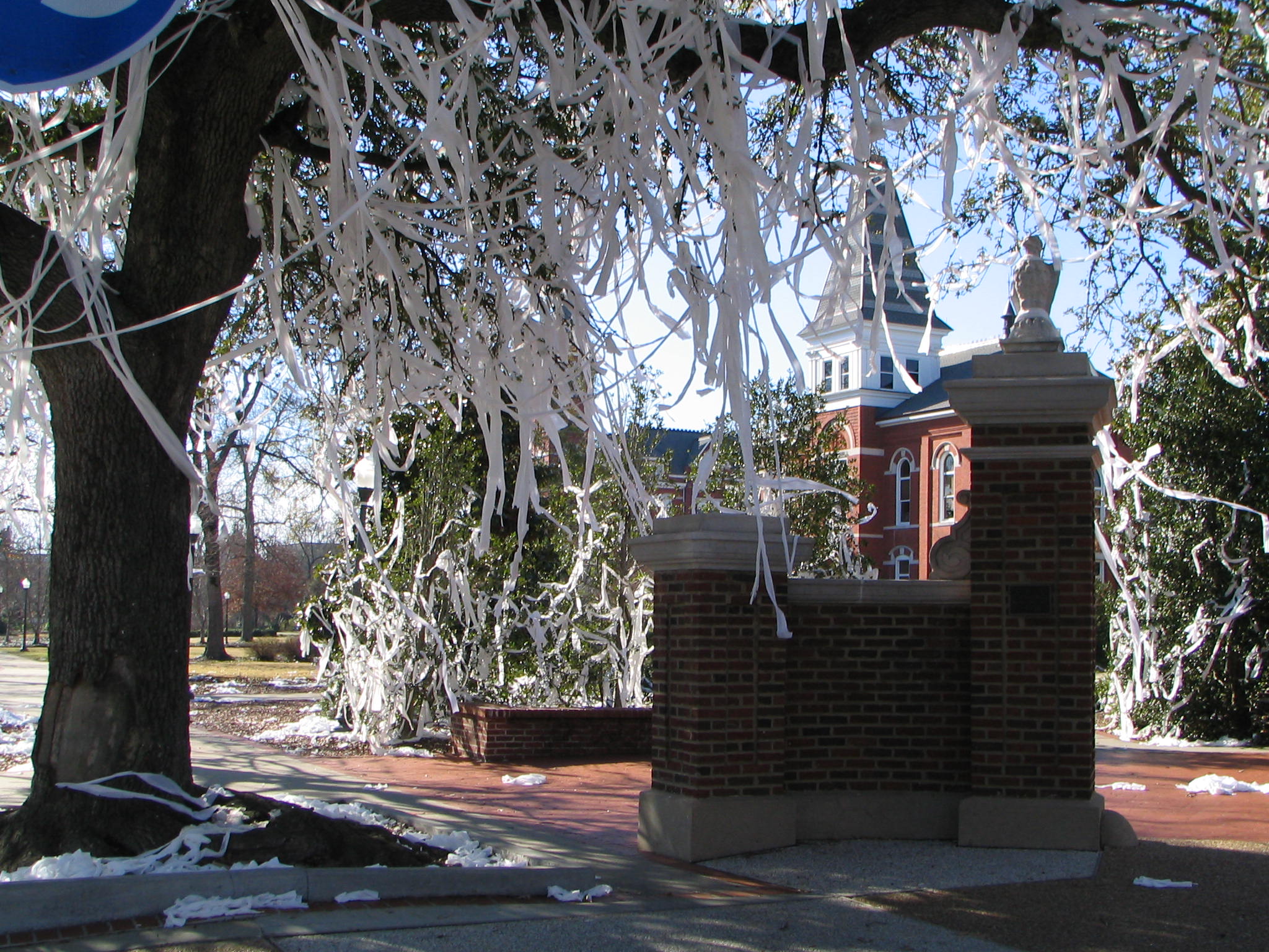 Ok, it's a goofy tradition, but still. If somebody did something like this to us, I'd be po'd.