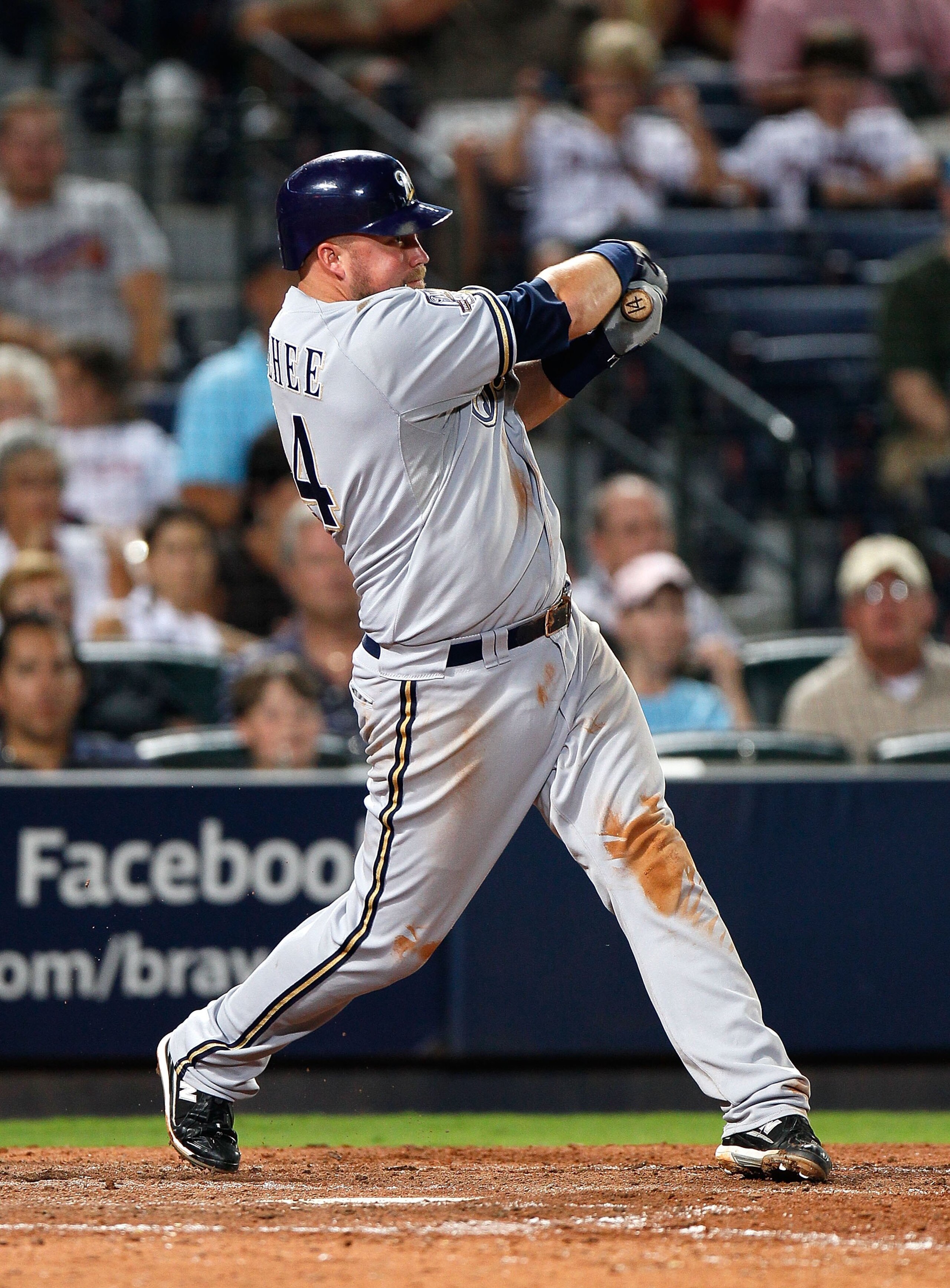 ATLANTA - JULY 15: Casey McGehee #14 of the Milwaukee Brewers against the Atlanta Braves at Turner Field on July 15, 2010 in Atlanta, Georgia. (Photo by Kevin C. Cox/Getty Images) ATLANTA - JULY 15: Casey McGehee #14 of the Milwaukee Brewers against the Atlanta Braves at Turner Field on July 15, 2010 in Atlanta, Georgia. (Photo by Kevin C. Cox/Getty Images)