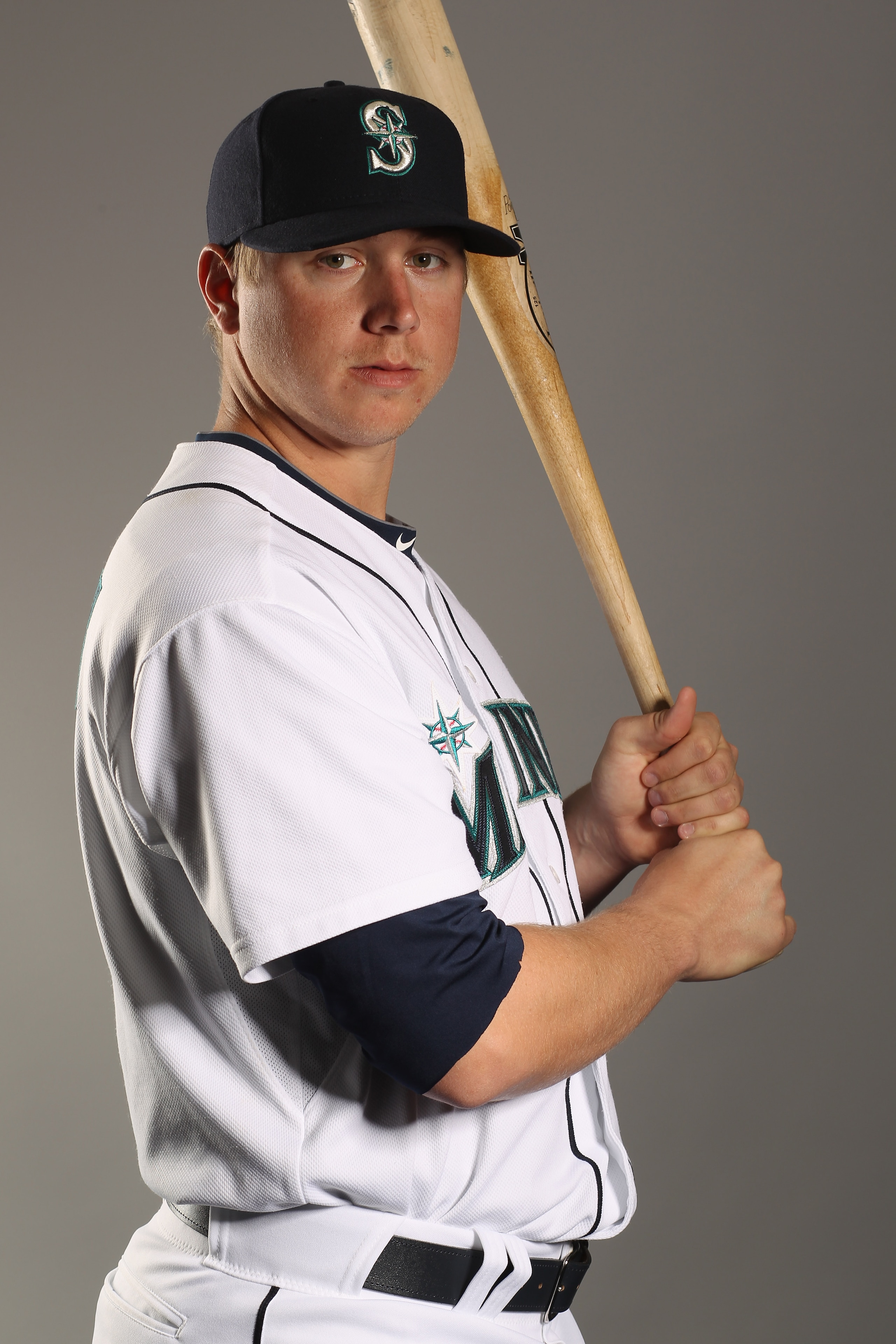 PEORIA, AZ - FEBRUARY 20:  Justin Smoak #17 of the Seattle Mariners poses for a portrait at the Peoria Sports Complex on February 20, 2011 in Peoria, Arizona.  (Photo by Ezra Shaw/Getty Images)