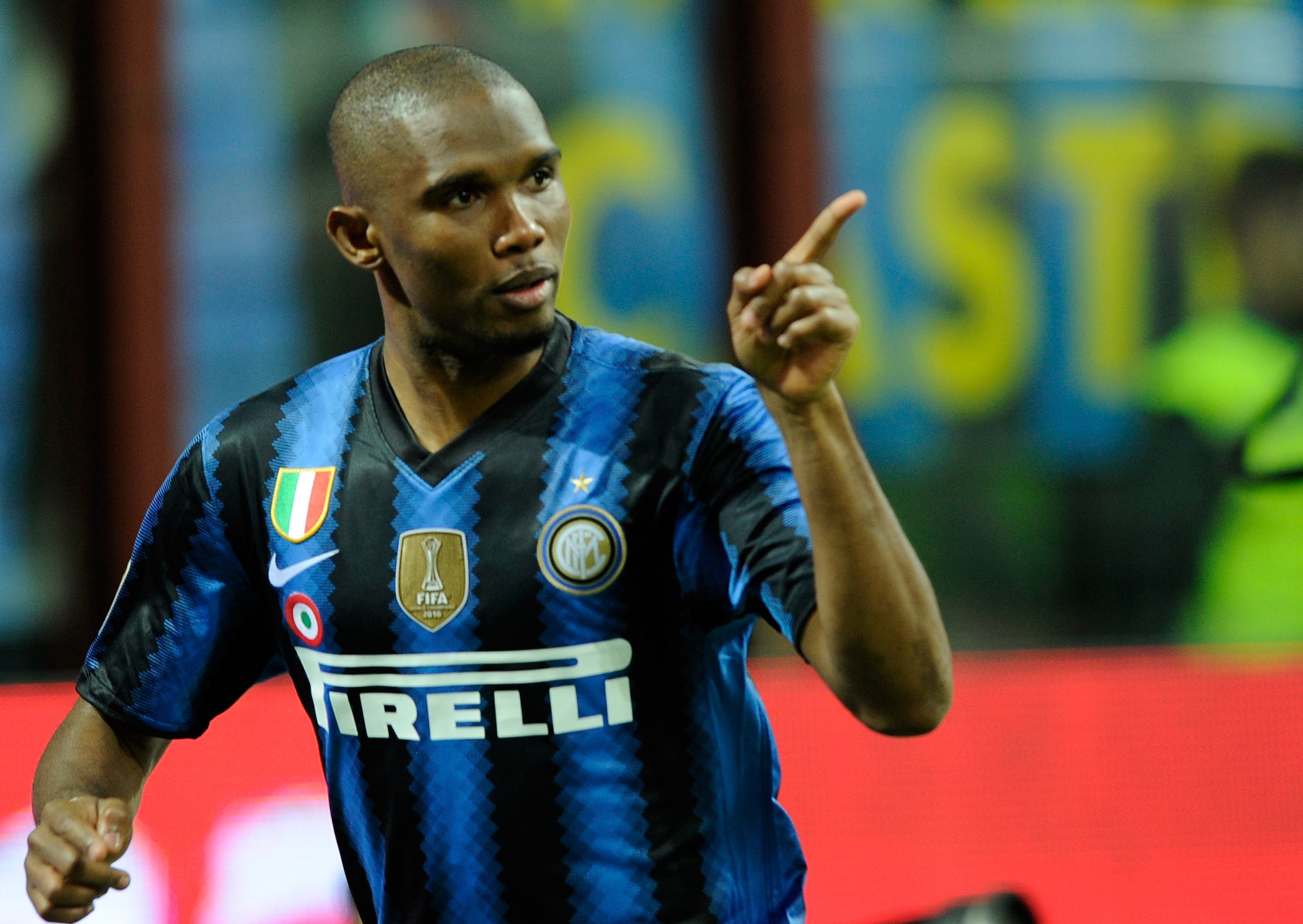 MILAN, ITALY - FEBRUARY 19: Samuel Eto'o of FC Inter Milan during the Serie A match between FC Internazionale Milano and Cagliari Calcio at Stadio Giuseppe Meazza on February 19, 2011 in Milan, Italy. (Photo by Claudio Villa/Getty Images) MILAN, ITALY - FEBRUARY 19: Samuel Eto'o of FC Inter Milan during the Serie A match between FC Internazionale Milano and Cagliari Calcio at Stadio Giuseppe Meazza on February 19, 2011 in Milan, Italy. (Photo by Claudio Villa/Getty Images)