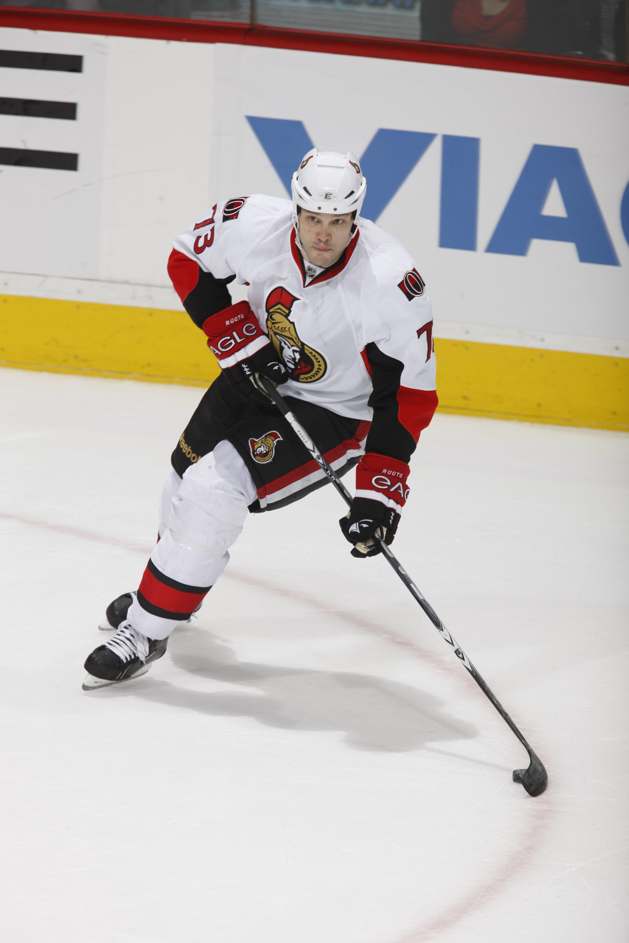 CALGARY, CANADA - FEBRUARY 9: Jarkko Ruutu #73 of the Ottawa Senators skates against the Calgary Flames on February 9, 2011 at Scotiabank Saddledome in Calgary, Alberta, Canada. (Photo by Dale MacMillan/Getty Images) CALGARY, CANADA - FEBRUARY 9: Jarkko Ruutu #73 of the Ottawa Senators skates against the Calgary Flames on February 9, 2011 at Scotiabank Saddledome in Calgary, Alberta, Canada. (Photo by Dale MacMillan/Getty Images)