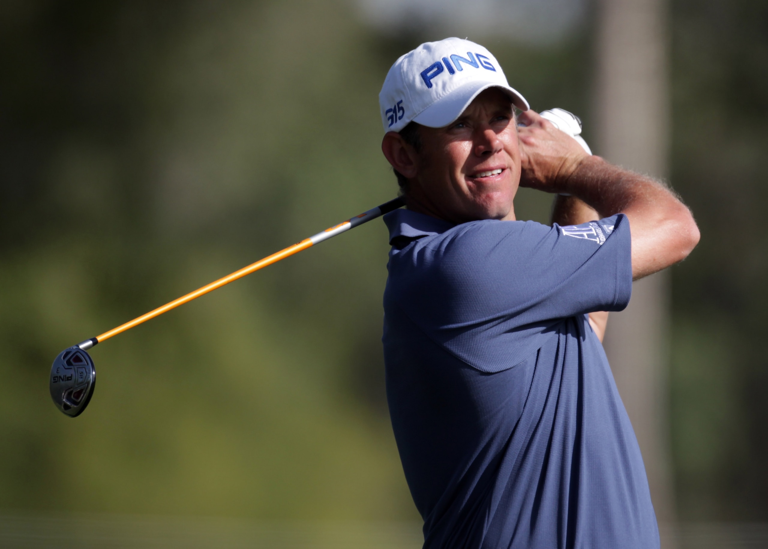 DUBAI, UNITED ARAB EMIRATES - FEBRUARY 13:  Lee Westwood of England during the final round of the Omega Dubai Desert Classic on the Majlis course at the Emirates Golf Club on February 13, 2011 in Dubai, United Arab Emirates.  (Photo by Ross Kinnaird/Getty