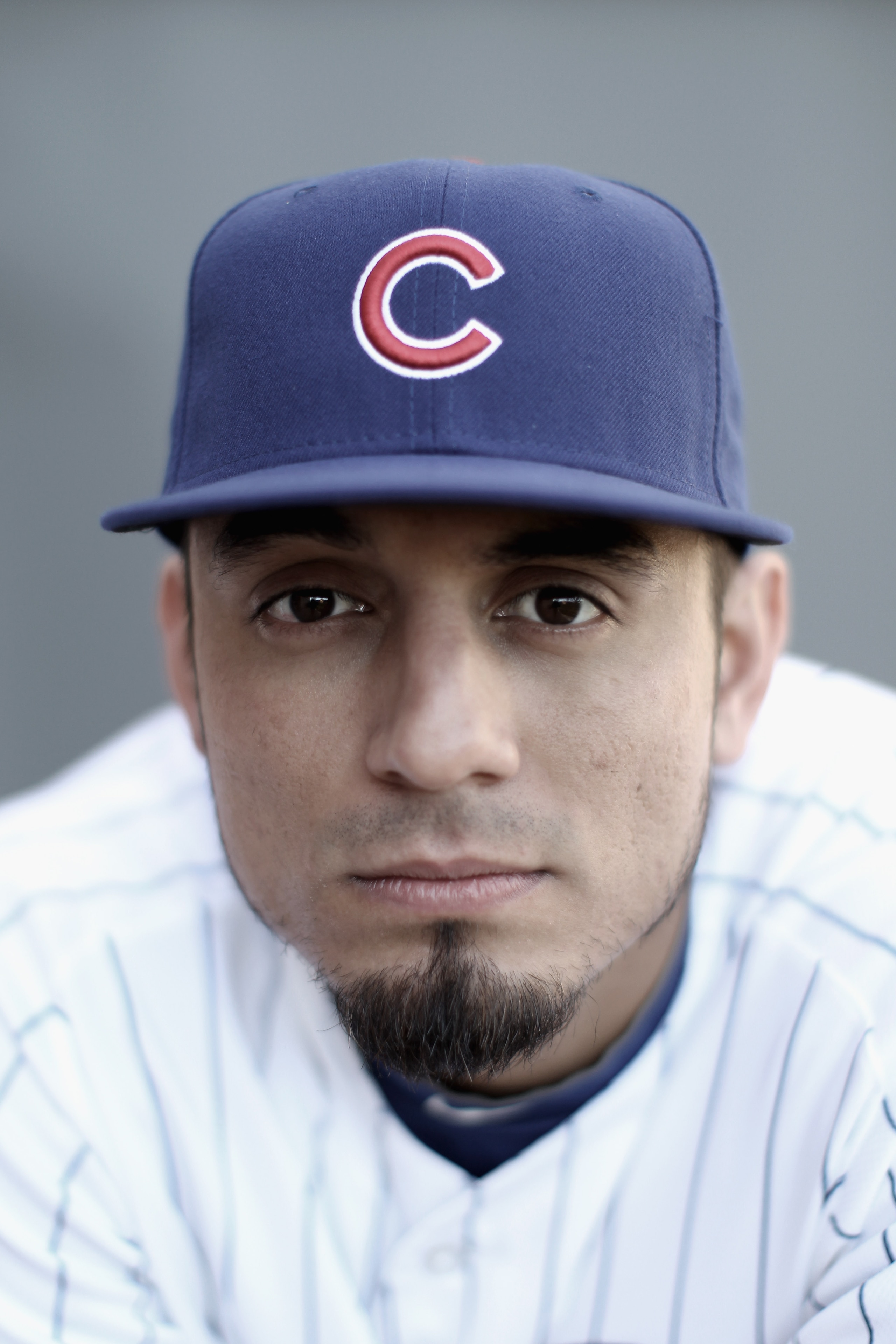 MESA, AZ - FEBRUARY 22:  (EDITORS NOTE : THIS IMAGE HAS BEEN DIGITALLY DESATURATED.) Matt Garza #17 of the Chicago Cubs poses for a portrait during media photo day at Finch Park on February 22, 2011 in Mesa, Arizona.  (Photo by Ezra Shaw/Getty Images)