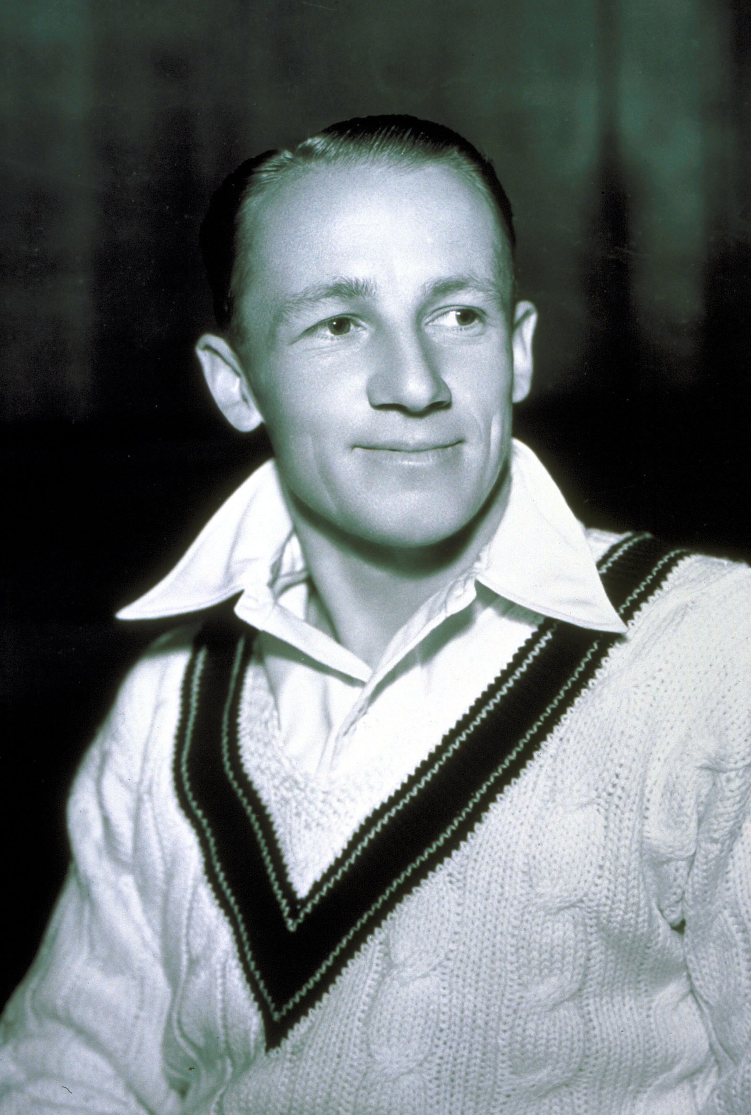 1 Oct 1934: Sir Donald Bradman of Australia in his test kit, Australia. Mandatory Credit: Allsport Australia/ALLSPORT