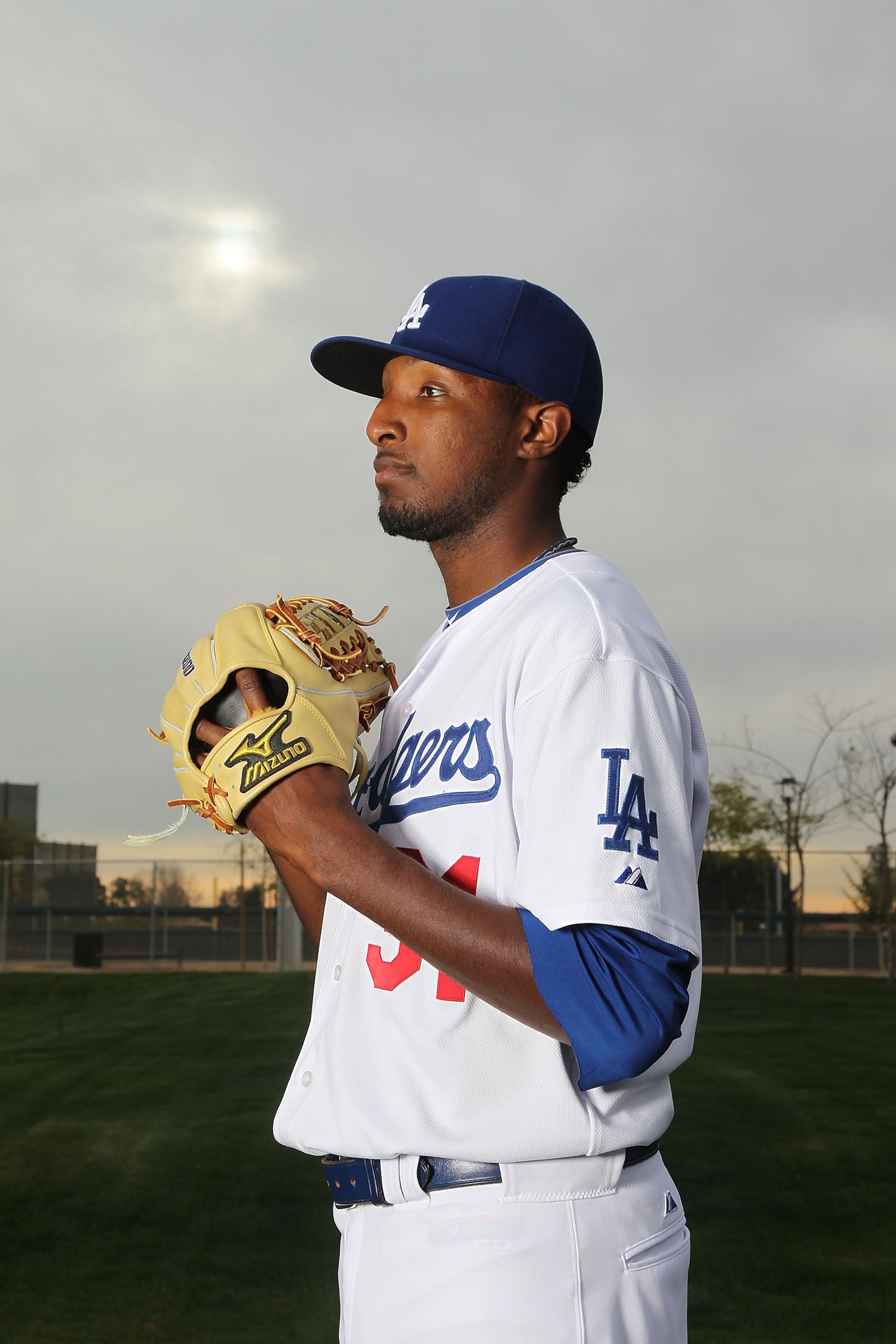 GLENDALE, AZ - FEBRUARY 27:  James McDonald of the Los Angeles Dodgers poses during media photo day on February 27, 2010 at the Ballpark at Camelback Ranch, in Glendale, Arizona.  (Photo by Jed Jacobsohn/Getty Images)