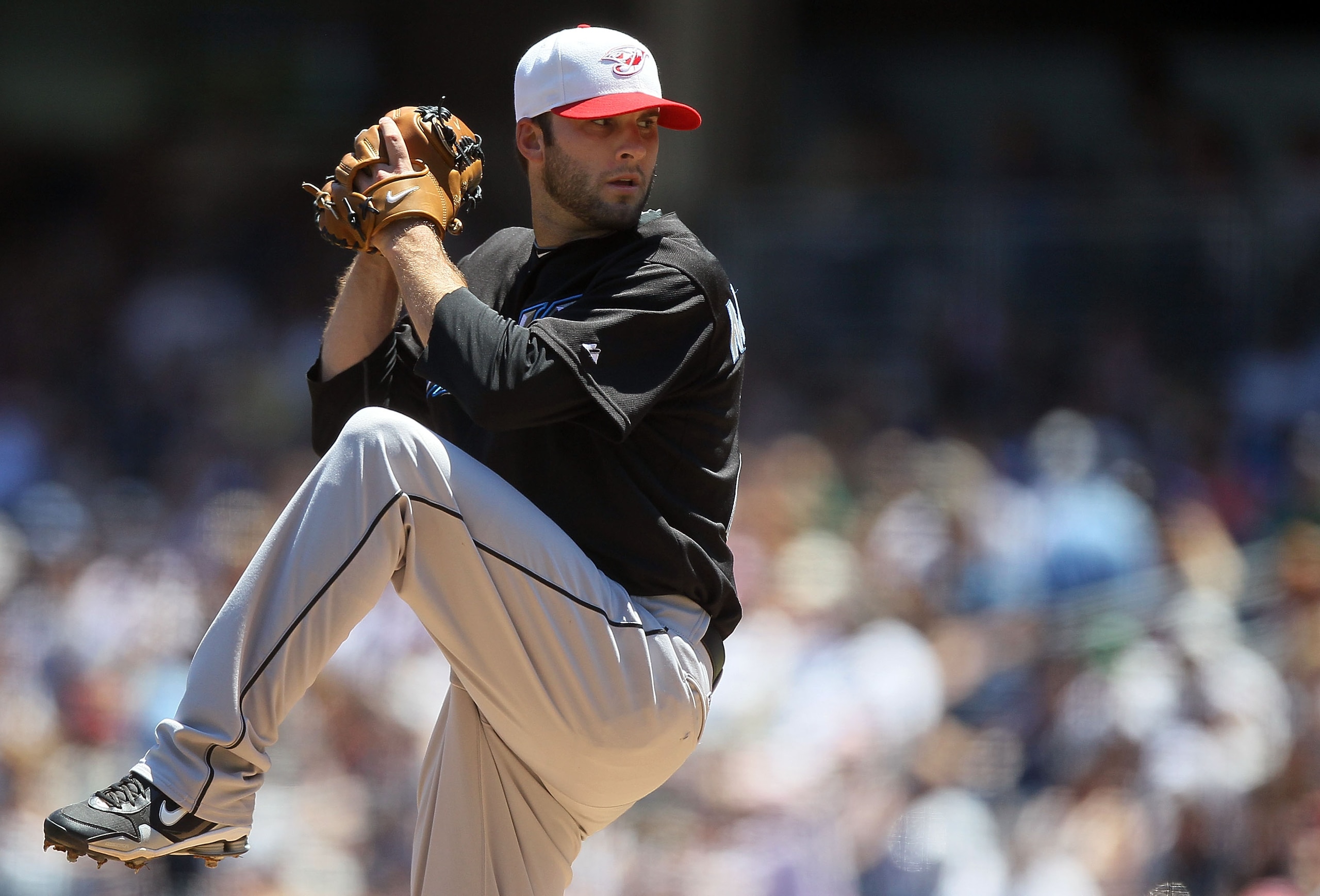 NEW YORK - JULY 04:  Brandon Morrow #23 of the Toronto Blue Jays delivers a pitch against the New York Yankees on July 4, 2010 at Yankee Stadium in the Bronx borough of New York City.  (Photo by Jim McIsaac/Getty Images)