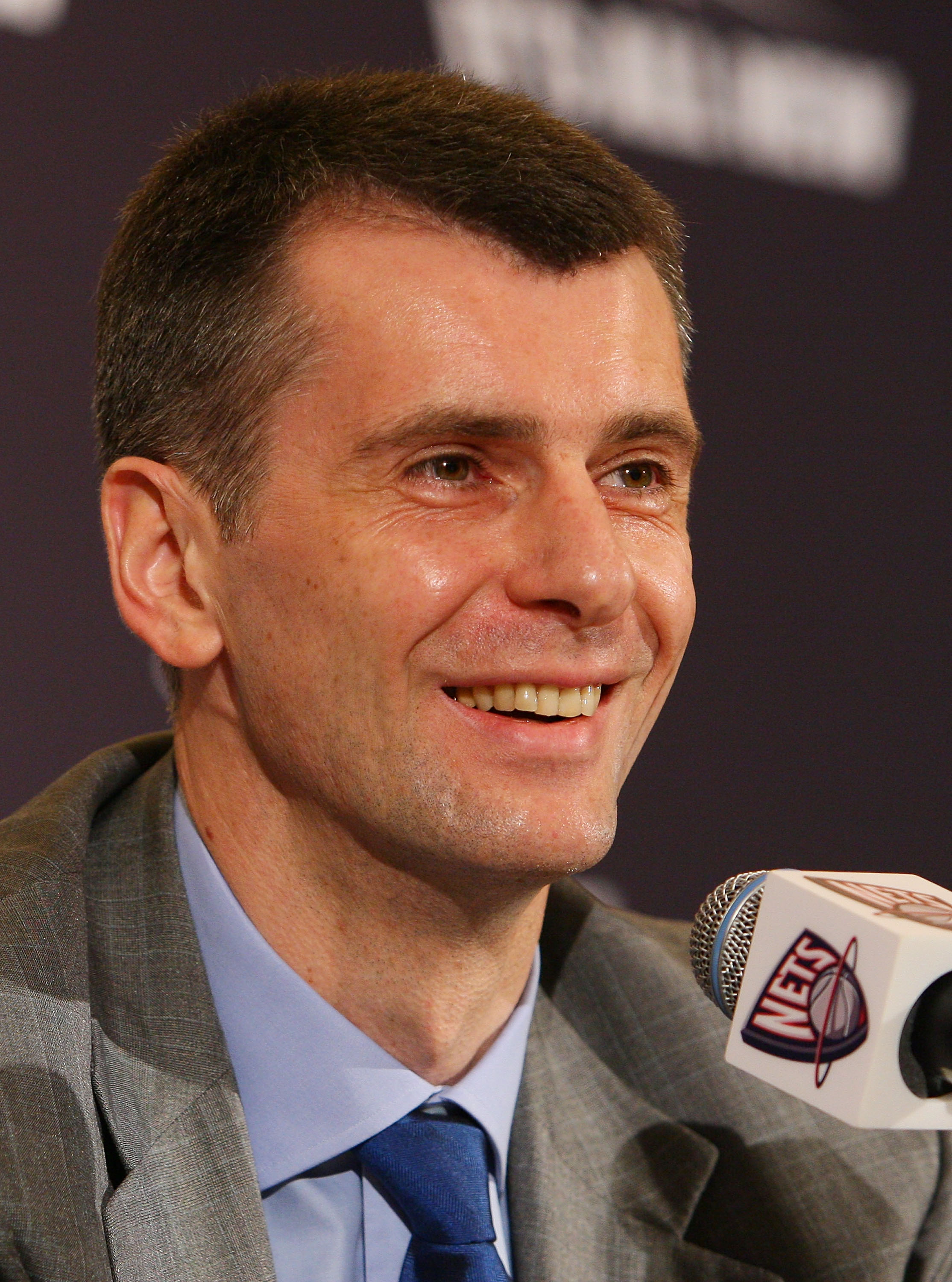 NEW YORK - MAY 19:  New Jersey Nets Owner Mikhail Prokhorov addresses the media during a press conference at the Four Seasons Hotel on May 19, 2010 in New York City.  (Photo by Mike Stobe/Getty Images)