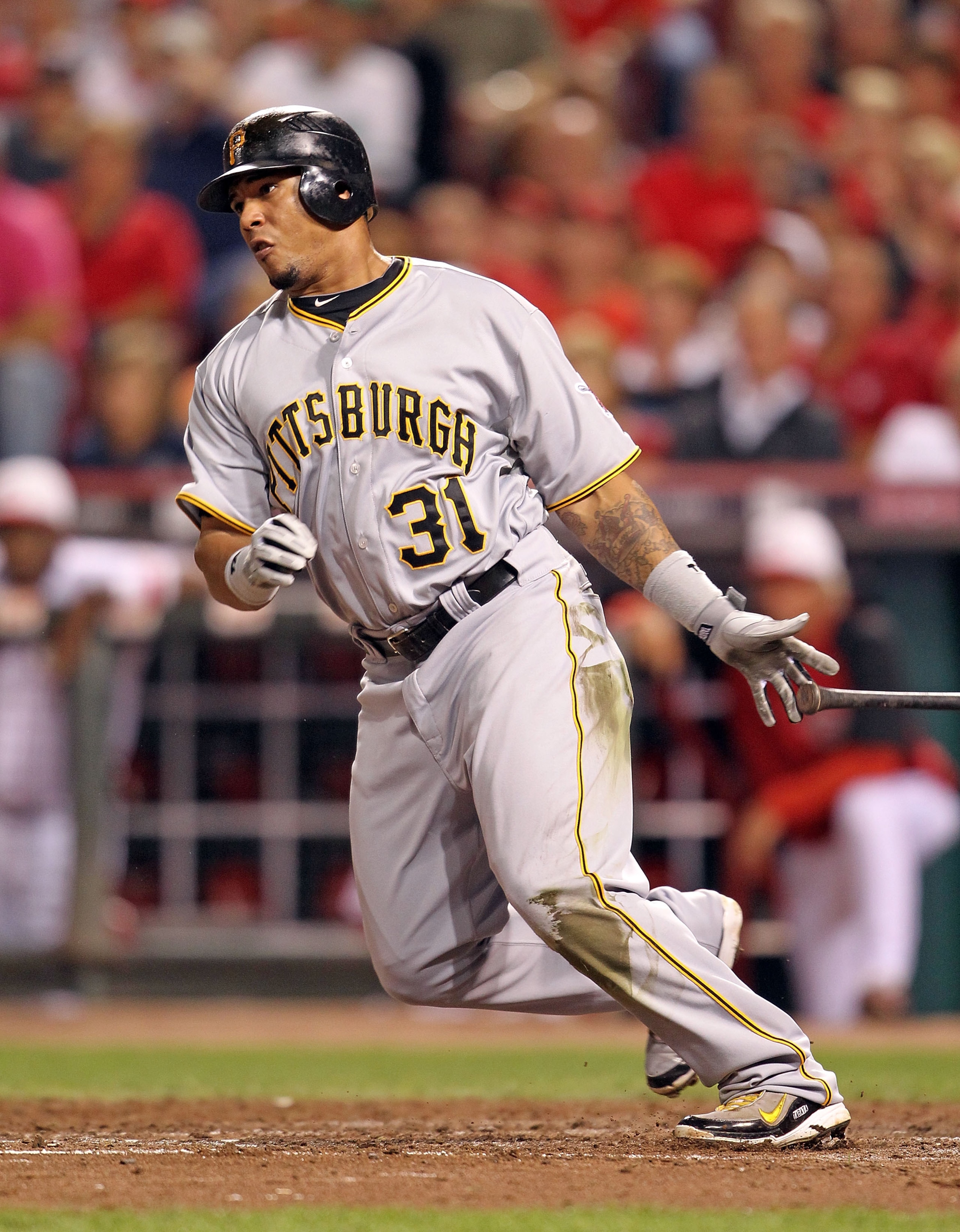 CINCINNATI - SEPTEMBER 11: Jose Tabata #31 of the Pittsburg Pirates swings at a pitch during the game against the Cincinnati Reds at Great American Ball Park on September 11, 2010 in Cincinnati, Ohio. (Photo by Andy Lyons/Getty Images) CINCINNATI - SEPTEMBER 11: Jose Tabata #31 of the Pittsburg Pirates swings at a pitch during the game against the Cincinnati Reds at Great American Ball Park on September 11, 2010 in Cincinnati, Ohio. (Photo by Andy Lyons/Getty Images)
