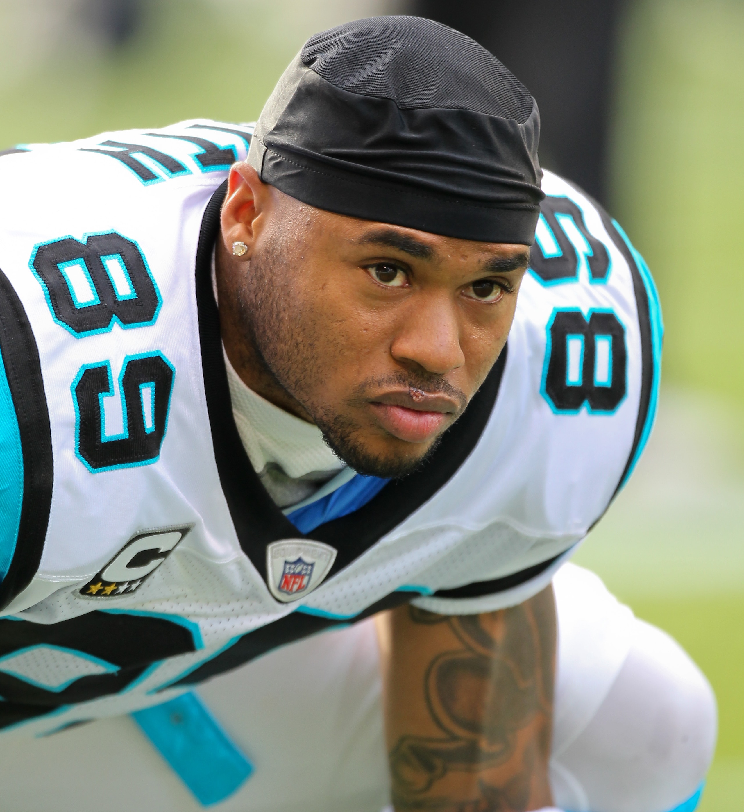 SEATTLE - DECEMBER 05:  Wide receiver Steve Smith #89 of the Carolina Panthers looks on during warmups prior to the game against the Seattle Seahawks at Qwest Field on December 5, 2010 in Seattle, Washington. The Seahawks won, 31-14. (Photo by Otto Greule