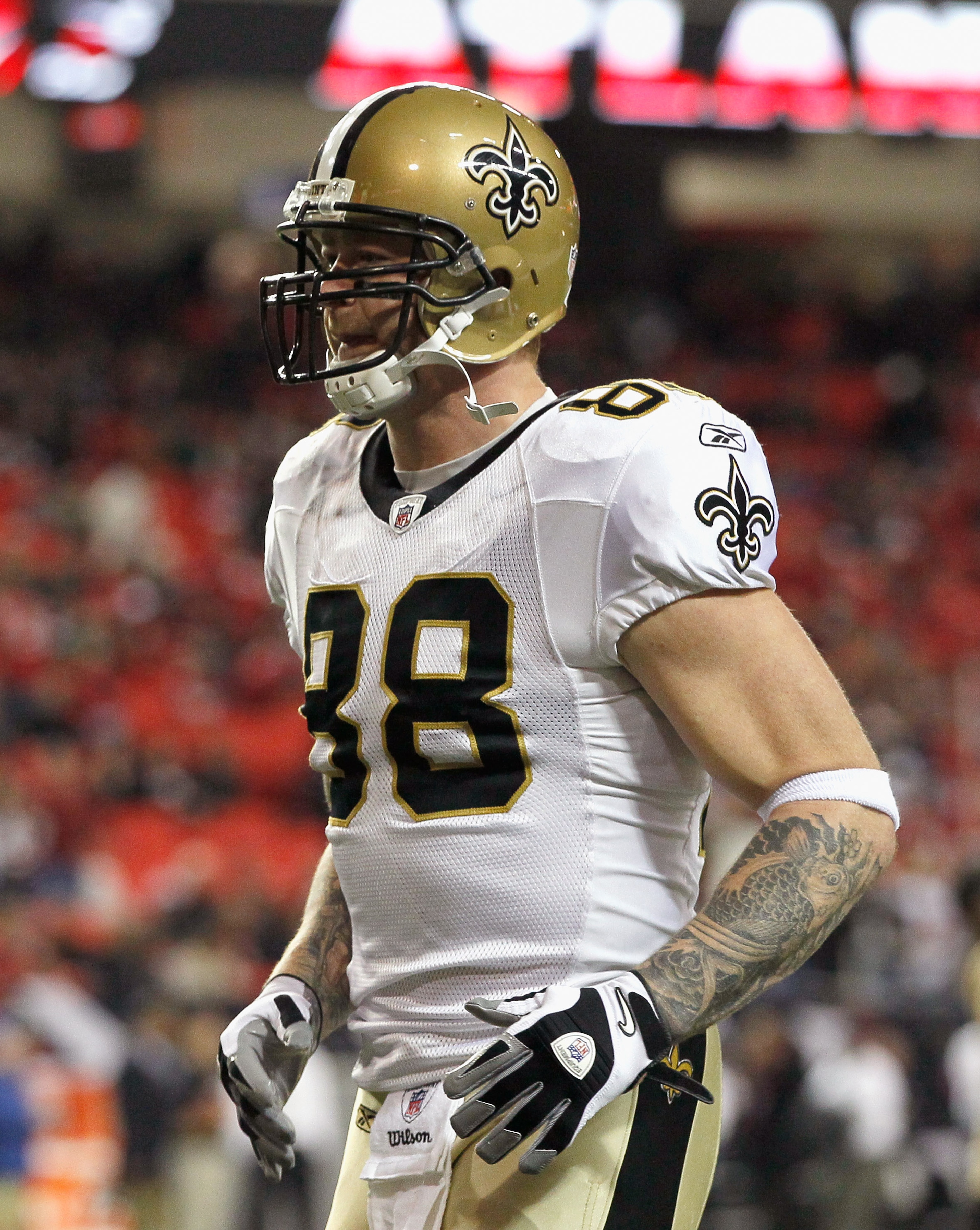 ATLANTA, GA - DECEMBER 27: Jeremy Shockey #88 of the New Orleans Saints against the Atlanta Falcons at Georgia Dome on December 27, 2010 in Atlanta, Georgia. (Photo by Kevin C. Cox/Getty Images) ATLANTA, GA - DECEMBER 27: Jeremy Shockey #88 of the New Orleans Saints against the Atlanta Falcons at Georgia Dome on December 27, 2010 in Atlanta, Georgia. (Photo by Kevin C. Cox/Getty Images)
