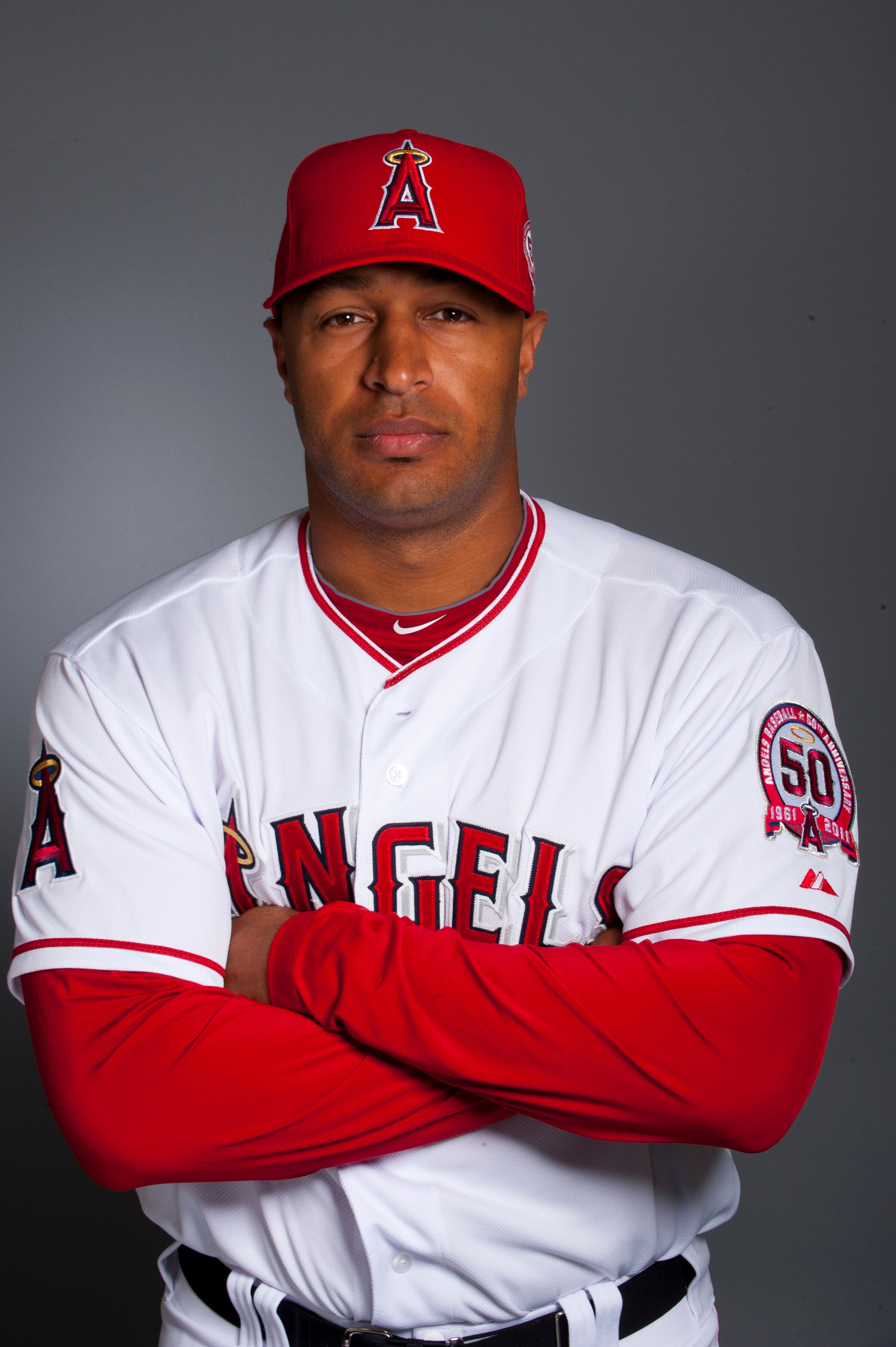 TEMPE, AZ - FEBRUARY 21: Vernon Wells #10 of the Los Angeles Angels of Anaheim poses during their photo day at Tempe Diablo Stadium on February 21, 2011 in Tempe,Arizona. (Photo by Rob Tringali/Getty Images)