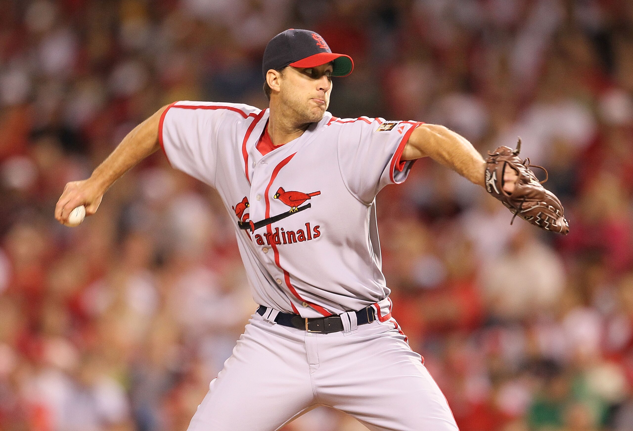 CINCINNATI - MAY 15: Adam Wainwright #50 of the St. Louis Cardinals throws a pitch during the Gillette Civil Rights Game against the Cincinnati Reds at Great American Ball Park on May 15, 2010 in Cincinnati, Ohio. (Photo by Andy Lyons/Getty Images) CINCINNATI - MAY 15: Adam Wainwright #50 of the St. Louis Cardinals throws a pitch during the Gillette Civil Rights Game against the Cincinnati Reds at Great American Ball Park on May 15, 2010 in Cincinnati, Ohio. (Photo by Andy Lyons/Getty Images)