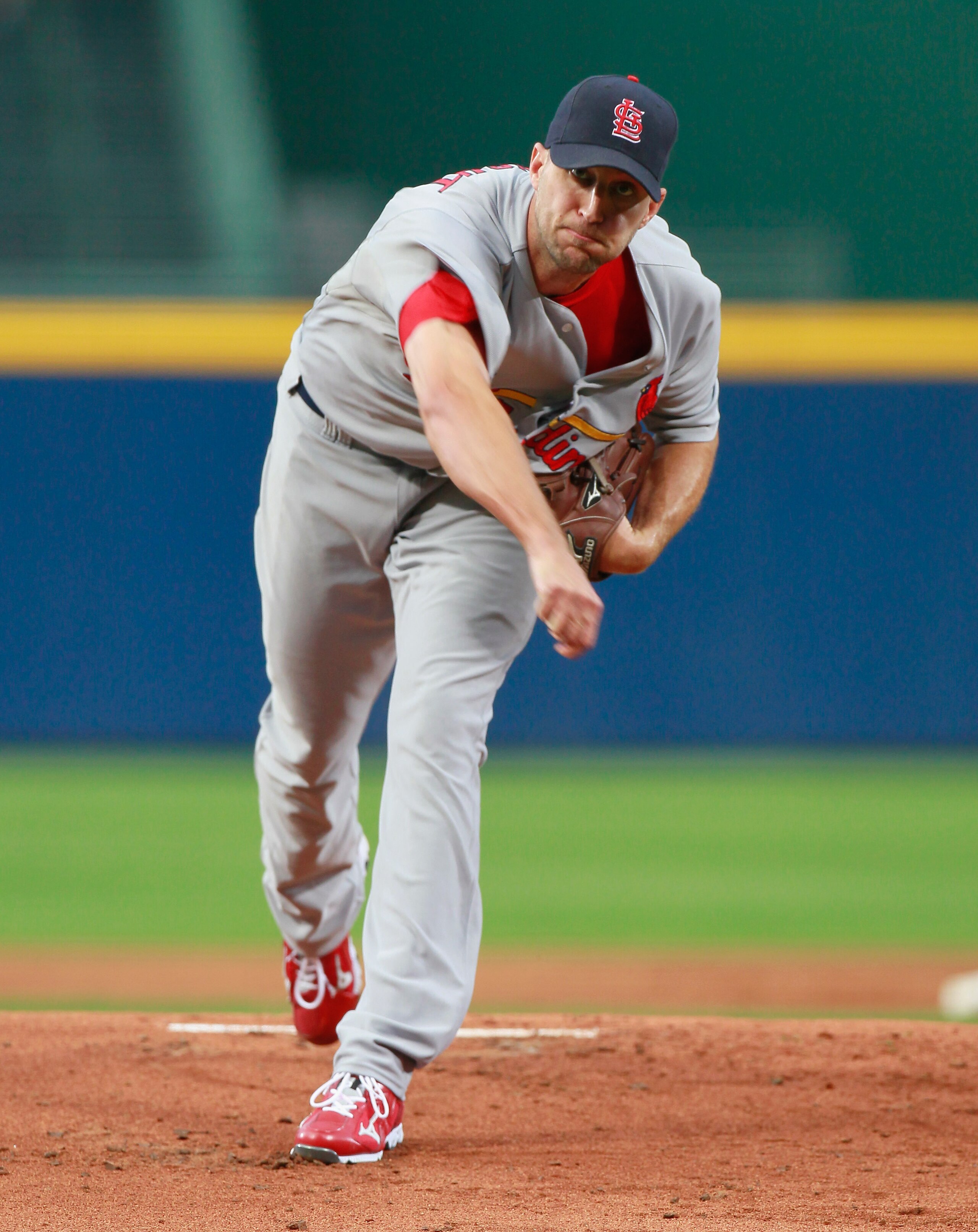 ATLANTA - SEPTEMBER 09:  Starting pitcher Adam Wainwright #50 of the St. Louis Cardinals against the Atlanta Braves at Turner Field on September 9, 2010 in Atlanta, Georgia.  (Photo by Kevin C. Cox/Getty Images)