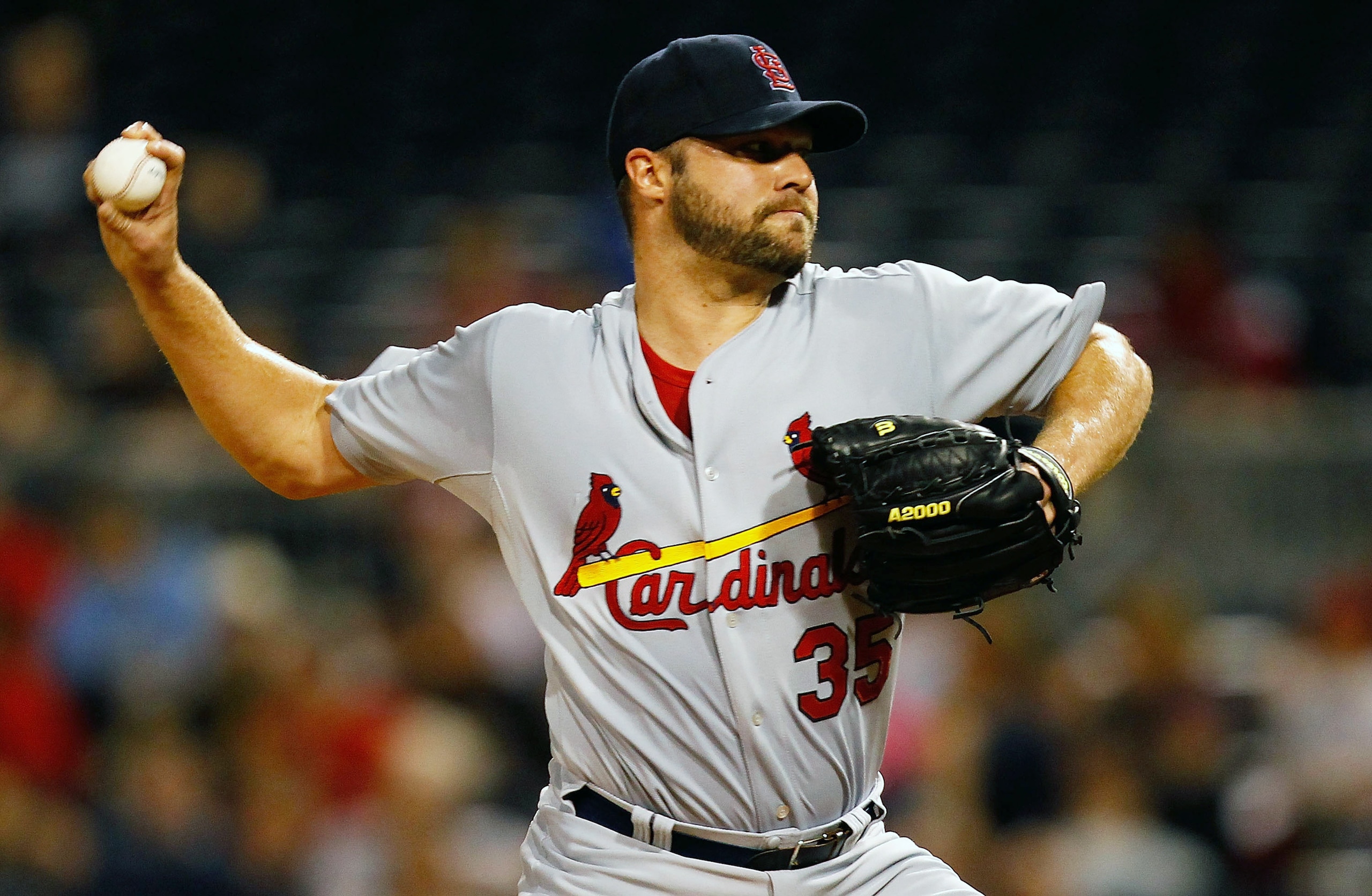 PITTSBURGH - SEPTEMBER 21:  Jake Westbrook #35 of the St. Louis Cardinals pitches against the Pittsburgh Pirates during the game on September 21, 2010 at PNC Park in Pittsburgh, Pennsylvania.  (Photo by Jared Wickerham/Getty Images)