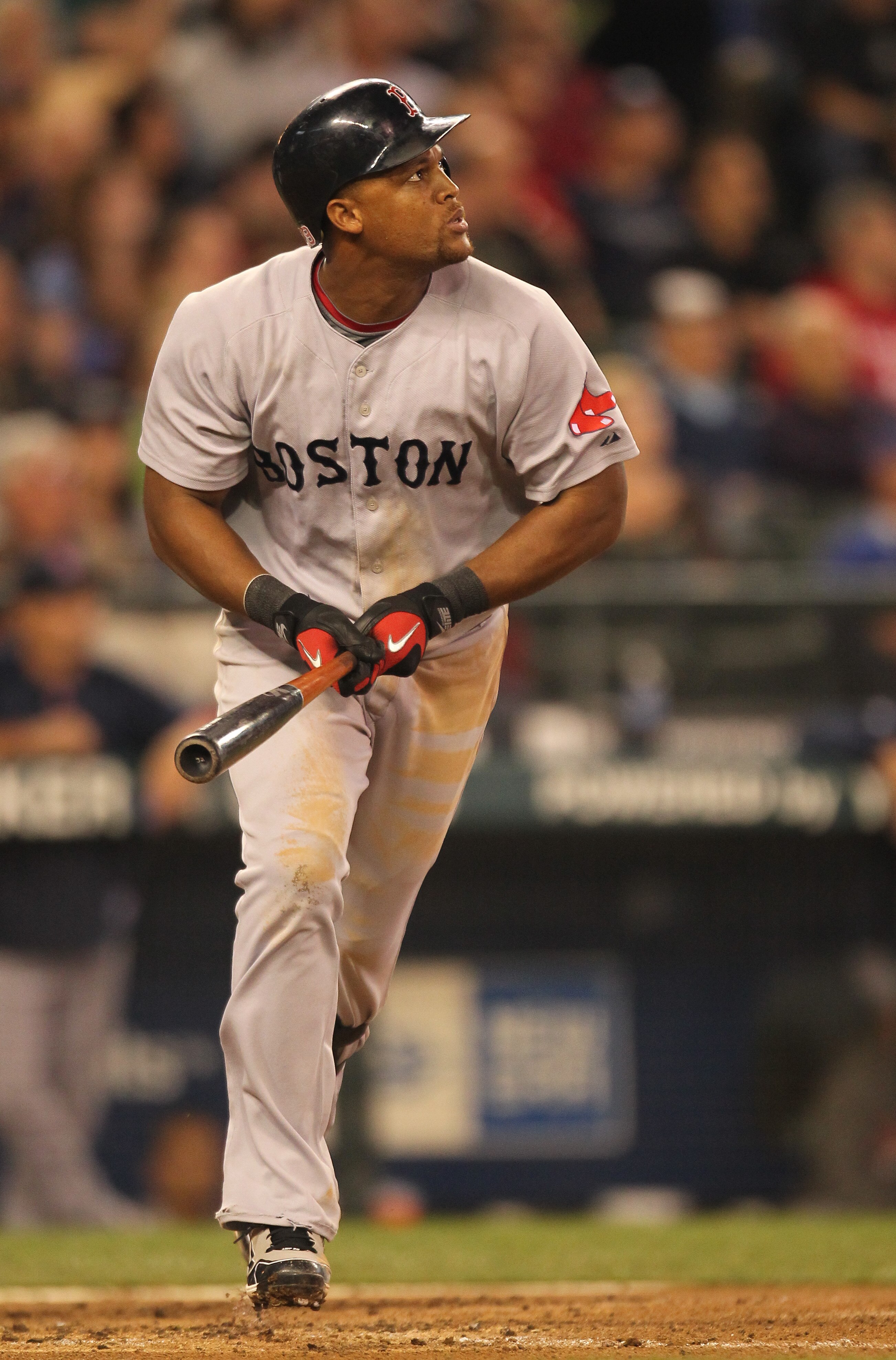 SEATTLE - SEPTEMBER 15:  Adrian Beltre #29 of the Boston Red Sox bats against the Seattle Mariners at Safeco Field on September 15, 2010 in Seattle, Washington. (Photo by Otto Greule Jr/Getty Images)