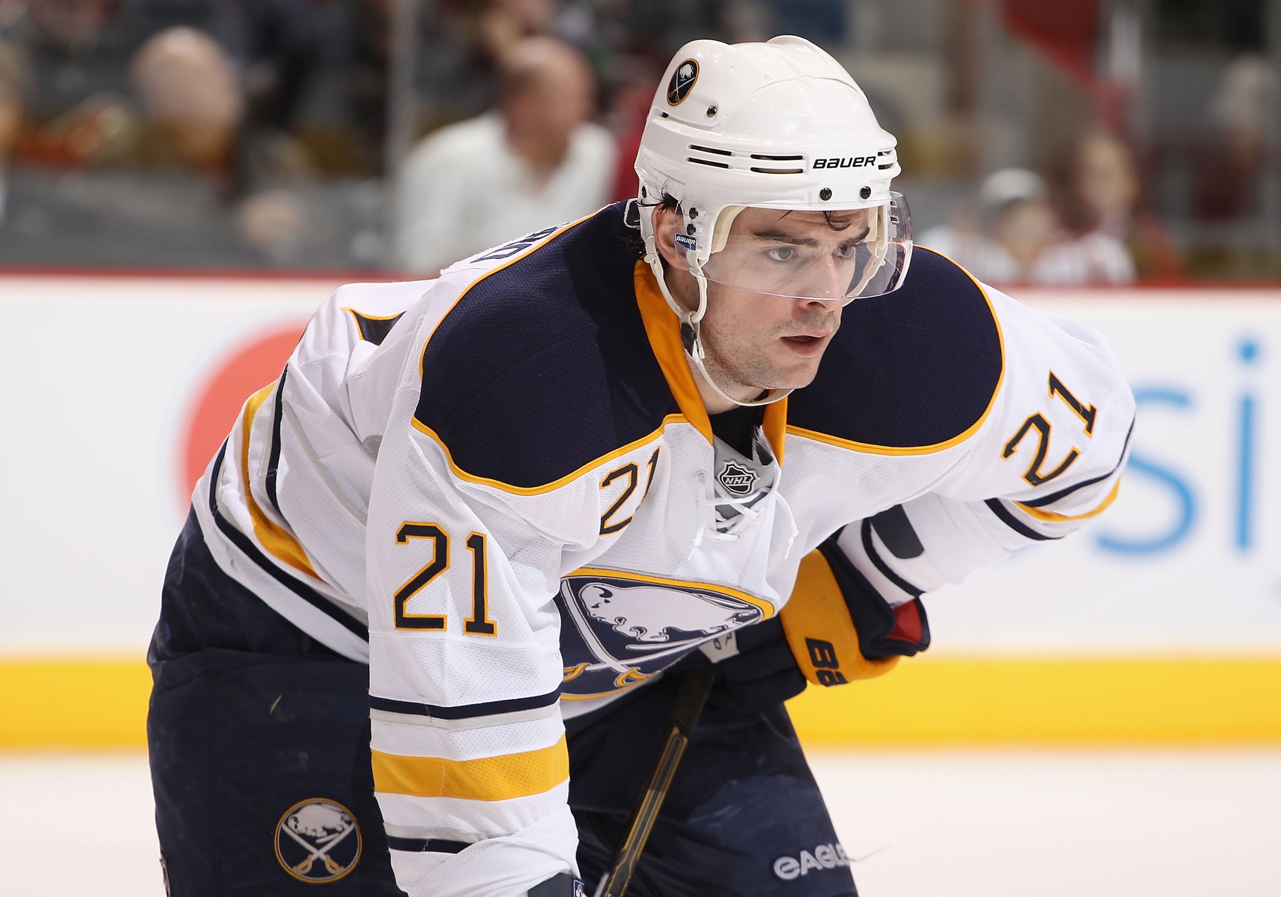 GLENDALE, AZ - JANUARY 08: Drew Stafford #21 of the Buffalo Sabres during the NHL game against the Phoenix Coyotes at Jobing.com Arena on January 8, 2011 in Glendale, Arizona. The Sabres defeated the Coyotes 2-1 in overtime. (Photo by Christian Peterse GLENDALE, AZ - JANUARY 08: Drew Stafford #21 of the Buffalo Sabres during the NHL game against the Phoenix Coyotes at Jobing.com Arena on January 8, 2011 in Glendale, Arizona. The Sabres defeated the Coyotes 2-1 in overtime. (Photo by Christian Peterse