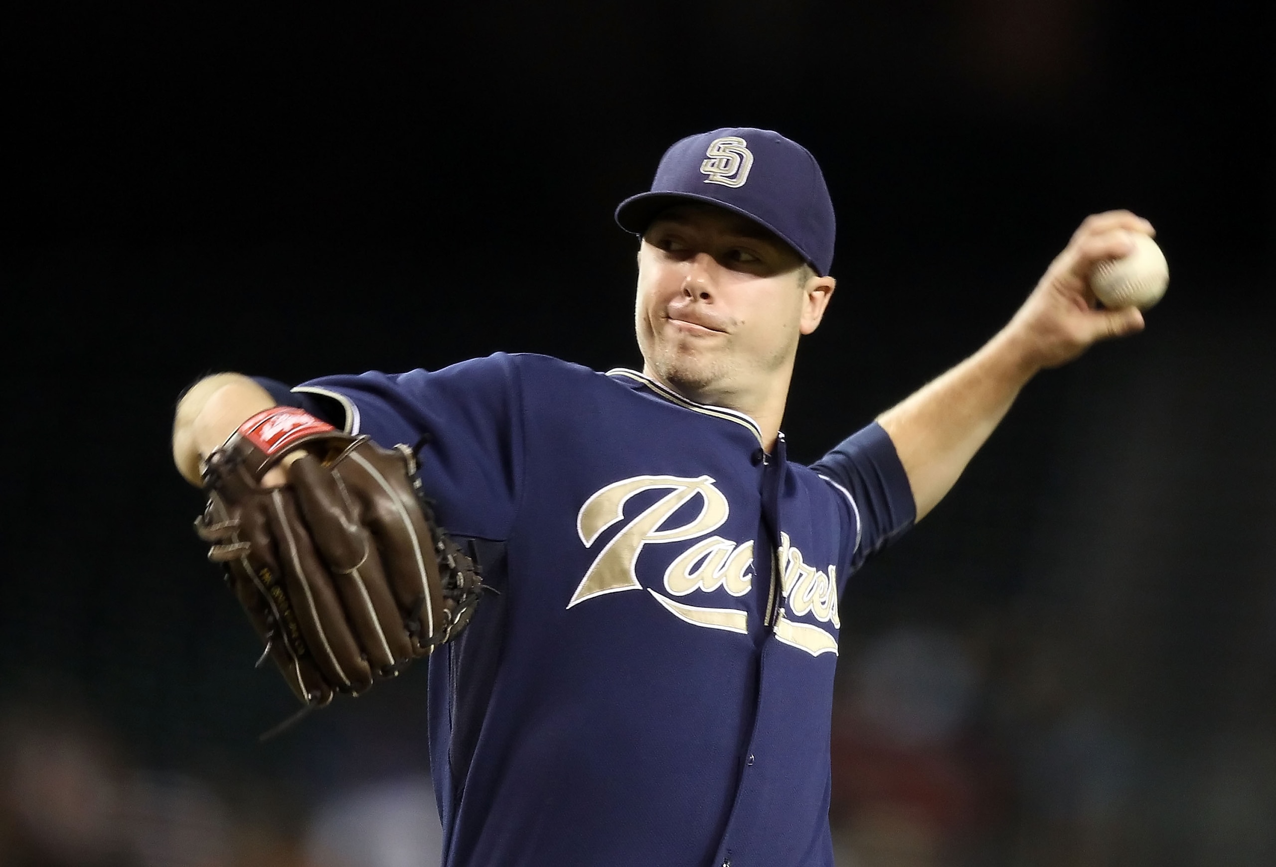 PHOENIX - AUGUST 30: Starting pitcher Wade LeBlanc #49 of the San Diego Padres pitches against the Arizona Diamondbacks during the Major League Baseball game at Chase Field on August 30, 2010 in Phoenix, Arizona. (Photo by Christian Petersen/Getty Image PHOENIX - AUGUST 30: Starting pitcher Wade LeBlanc #49 of the San Diego Padres pitches against the Arizona Diamondbacks during the Major League Baseball game at Chase Field on August 30, 2010 in Phoenix, Arizona. (Photo by Christian Petersen/Getty Image