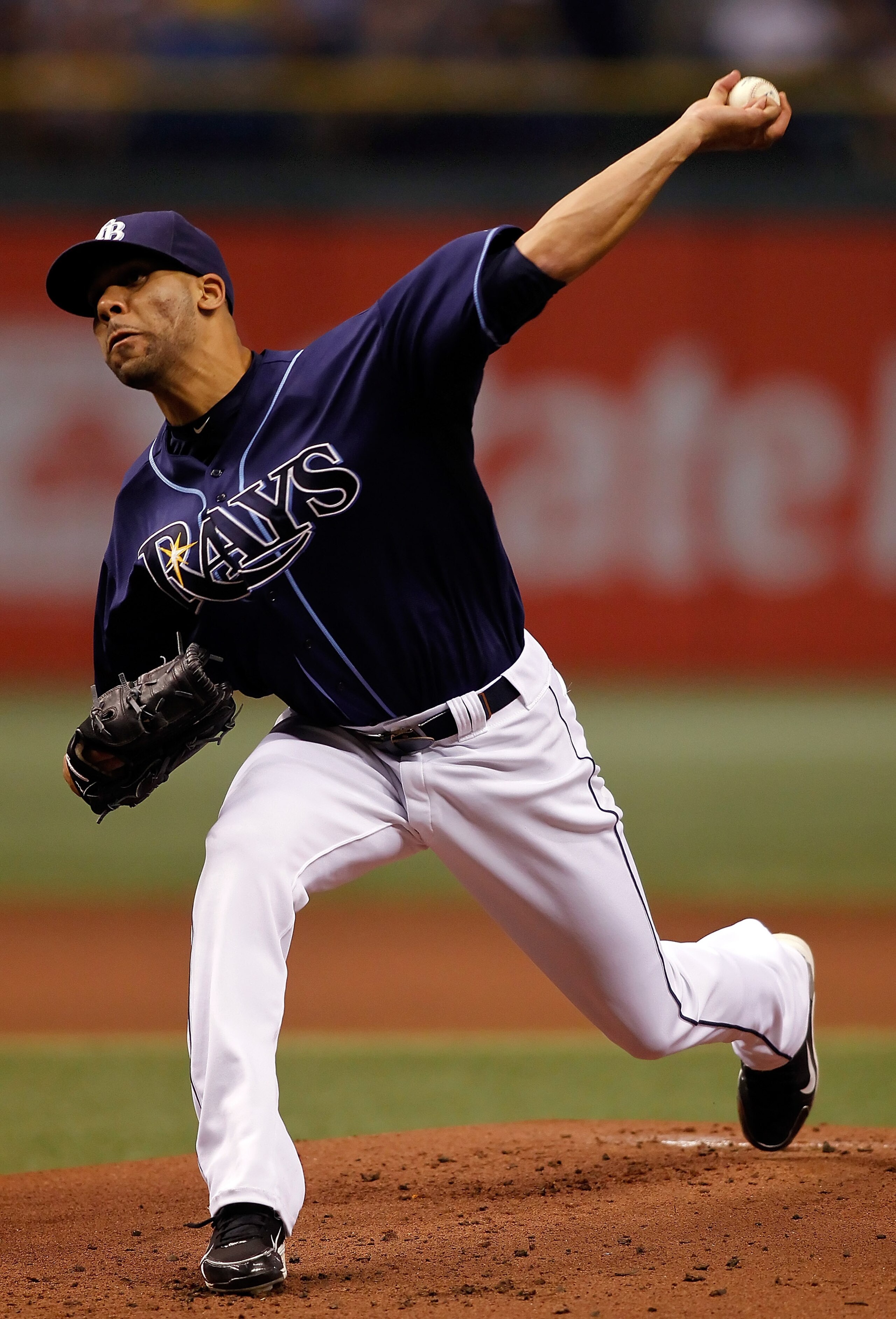 ST. PETERSBURG, FL - OCTOBER 12:  Pitcher David Price #14 of the Tampa Bay Rays pitches against the Texas Rangers during Game 5 of the ALDS at Tropicana Field on October 12, 2010 in St. Petersburg, Florida.  (Photo by J. Meric/Getty Images)