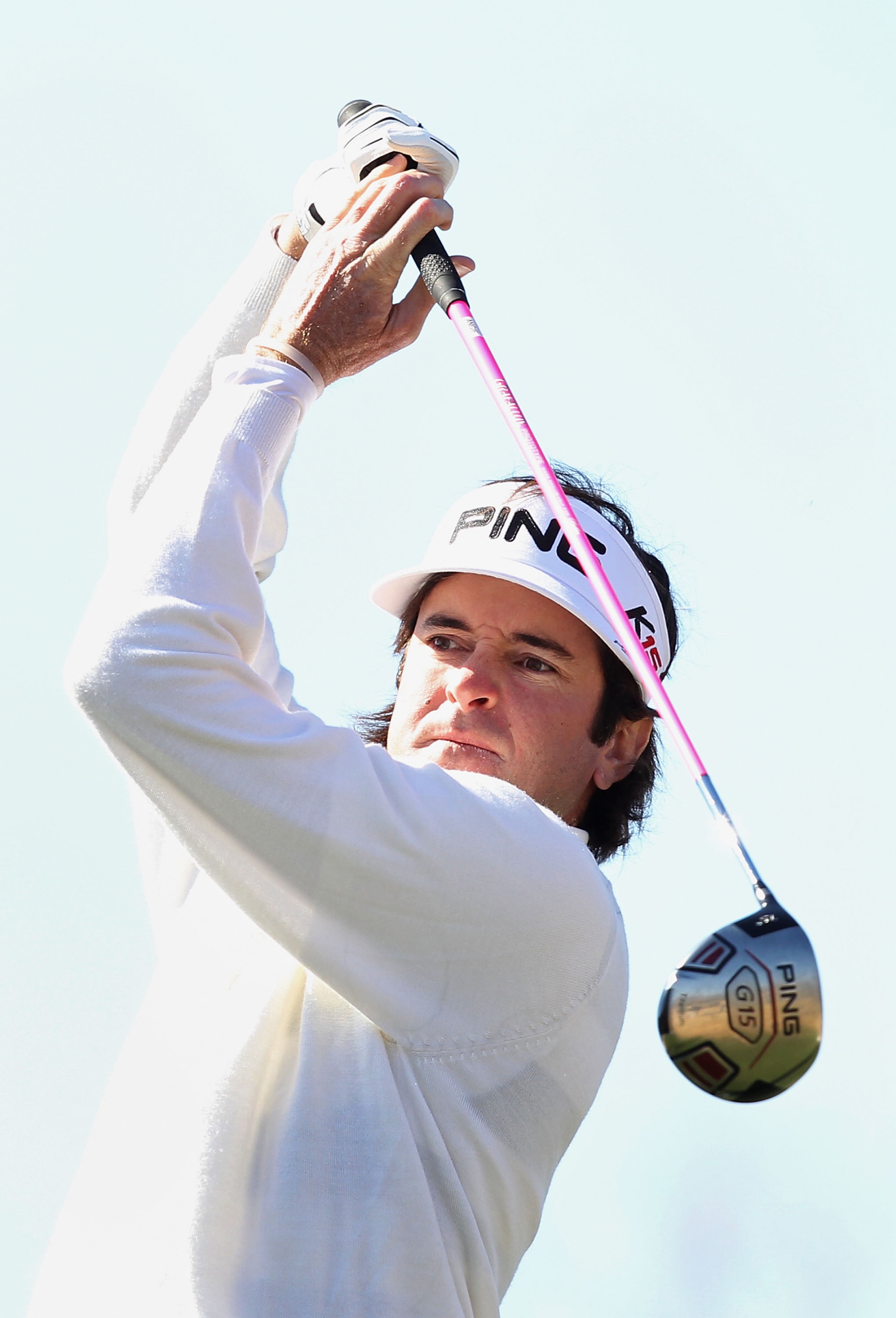 SCOTTSDALE, AZ - FEBRUARY 03: Bubba Watson hits a tee shot on the 15th hole during the first round of the Waste Management Phoenix Open at TPC Scottsdale on February 3, 2011 in Scottsdale, Arizona. (Photo by Christian Petersen/Getty Images)