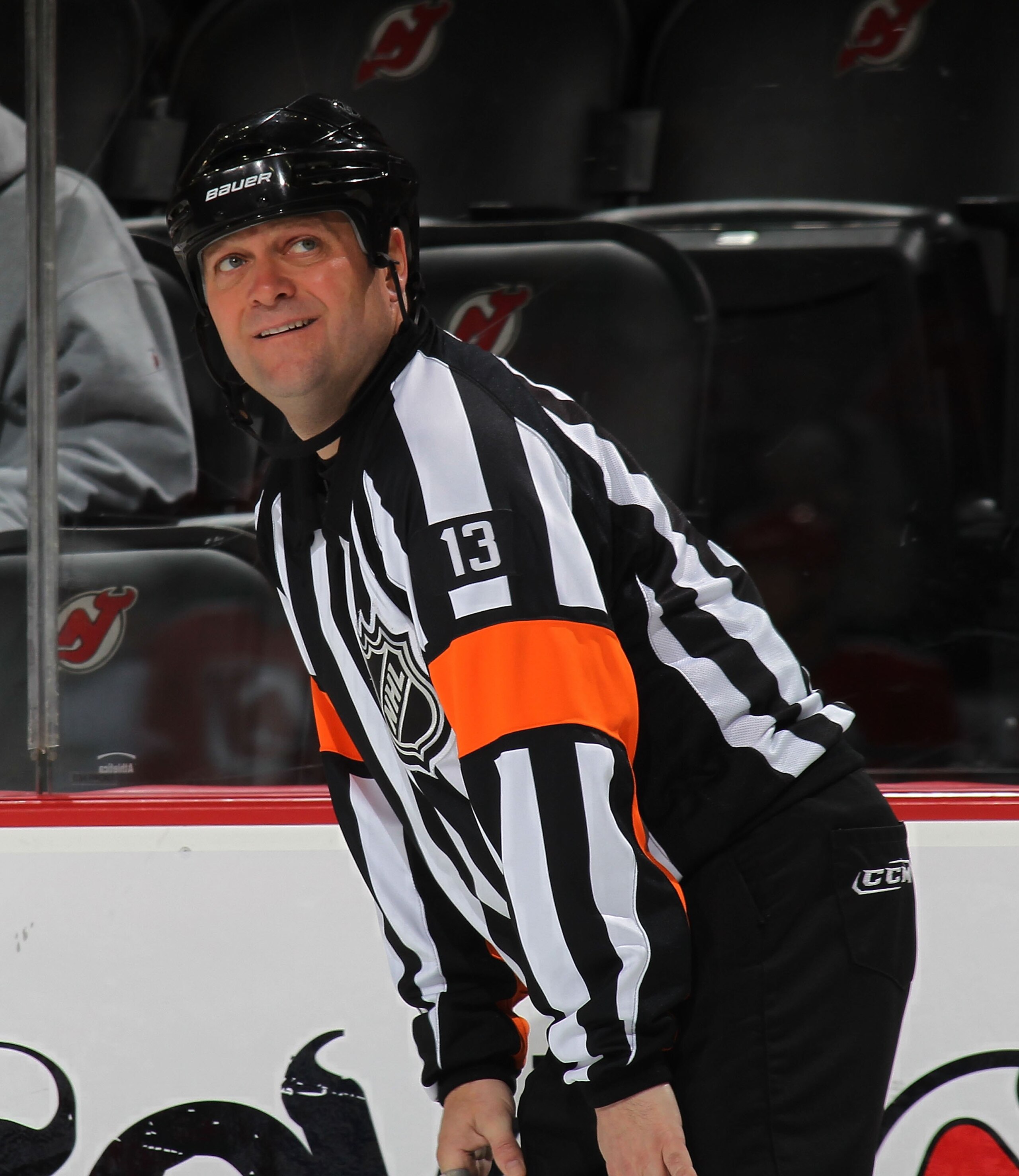 NEWARK, NJ - MARCH 17: Referee Dan O'Halloran handles the game between the Pittsburgh Penguins and the New Jersey Devils at the Prudential Center on March 17, 2010 in Newark, New Jersey. (Photo by Bruce Bennett/Getty Images) NEWARK, NJ - MARCH 17: Referee Dan O'Halloran handles the game between the Pittsburgh Penguins and the New Jersey Devils at the Prudential Center on March 17, 2010 in Newark, New Jersey. (Photo by Bruce Bennett/Getty Images)
