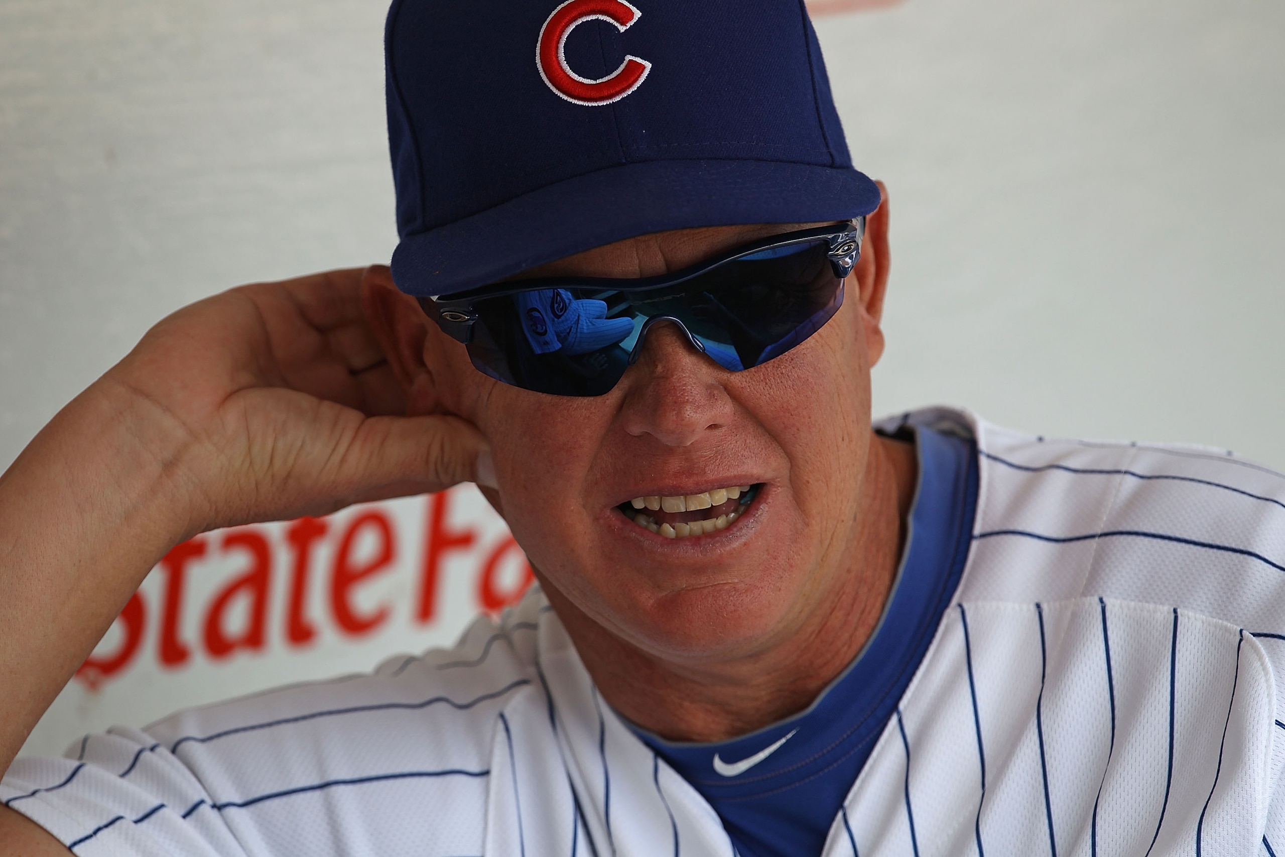 CHICAGO - SEPTEMBER 05: Interim manager Mike Quade #8 of the Chicago Cubs awaits the start of a game against the New York Mets at Wrigley Field on September 5, 2010 in Chicago, Illinois. The Mets defeated the Cubs 18-5. (Photo by Jonathan Daniel/Getty Ima CHICAGO - SEPTEMBER 05: Interim manager Mike Quade #8 of the Chicago Cubs awaits the start of a game against the New York Mets at Wrigley Field on September 5, 2010 in Chicago, Illinois. The Mets defeated the Cubs 18-5. (Photo by Jonathan Daniel/Getty Ima