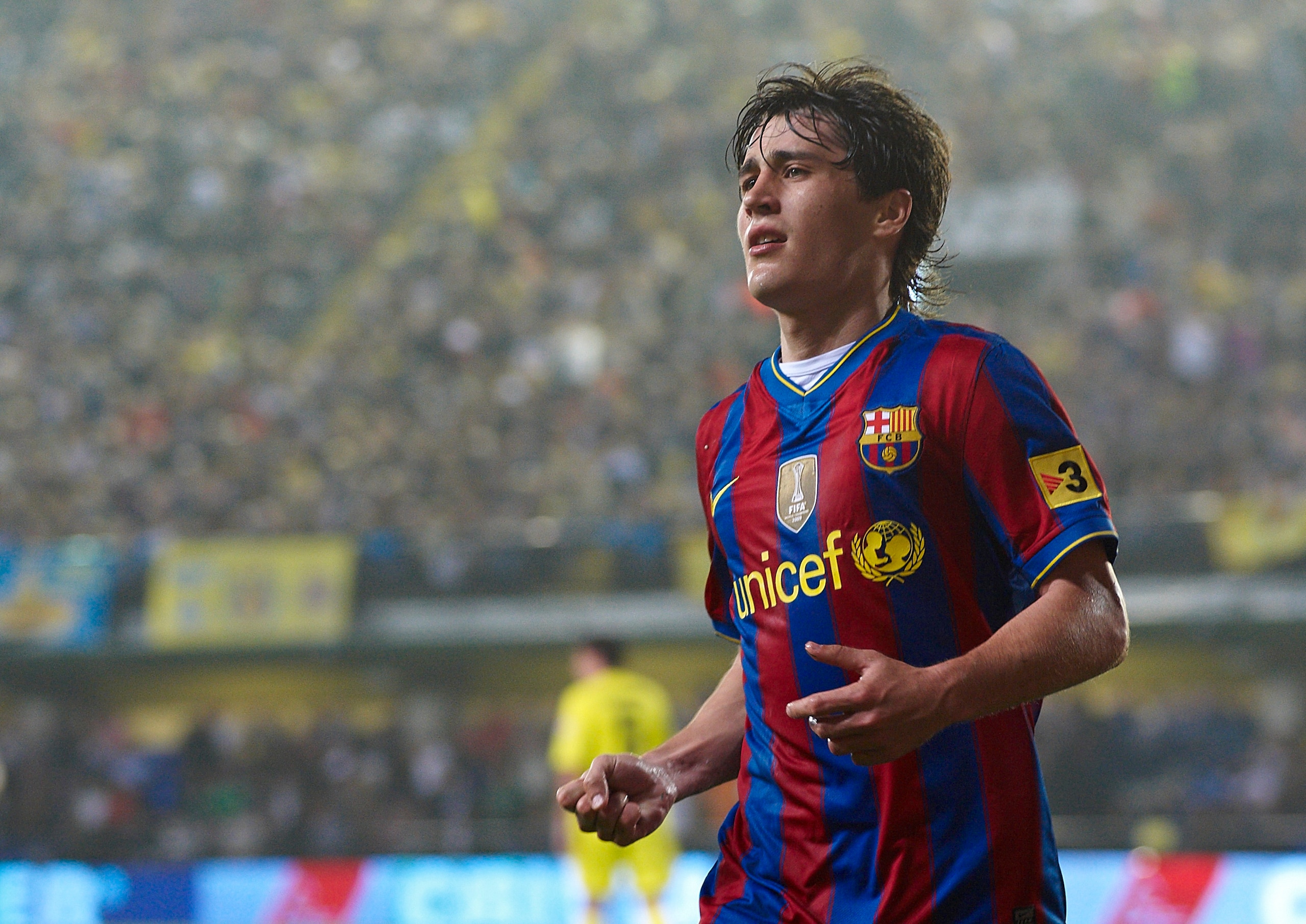 VILLARREAL, SPAIN - MAY 01: Bojan Krkic of FC Barcelona celebrates after scoring during the La Liga match between Villarreal CF and FC Barcelona at El Madrigal stadium on May 1, 2010 in Villarreal, Spain. (Photo by Manuel Queimadelos Alonso/Getty Images VILLARREAL, SPAIN - MAY 01: Bojan Krkic of FC Barcelona celebrates after scoring during the La Liga match between Villarreal CF and FC Barcelona at El Madrigal stadium on May 1, 2010 in Villarreal, Spain. (Photo by Manuel Queimadelos Alonso/Getty Images