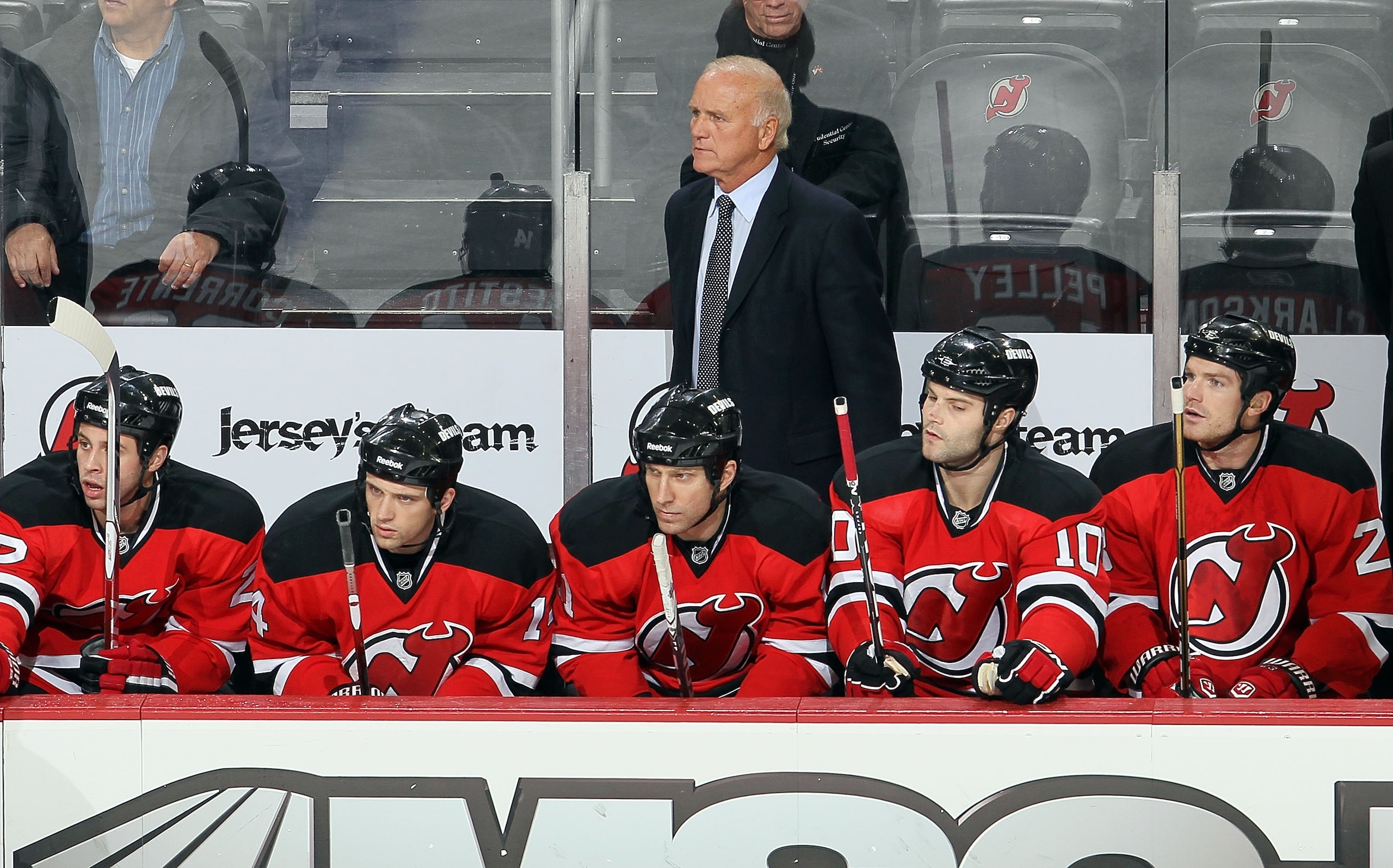 NEWARK, NJ - DECEMBER 23: Head coach Jacques Lemaire of the New Jersey Devils looks on against the New York Islanders at the Prudential Center on December 23, 2010 in Newark, New Jersey. (Photo by Jim McIsaac/Getty Images) NEWARK, NJ - DECEMBER 23: Head coach Jacques Lemaire of the New Jersey Devils looks on against the New York Islanders at the Prudential Center on December 23, 2010 in Newark, New Jersey. (Photo by Jim McIsaac/Getty Images)