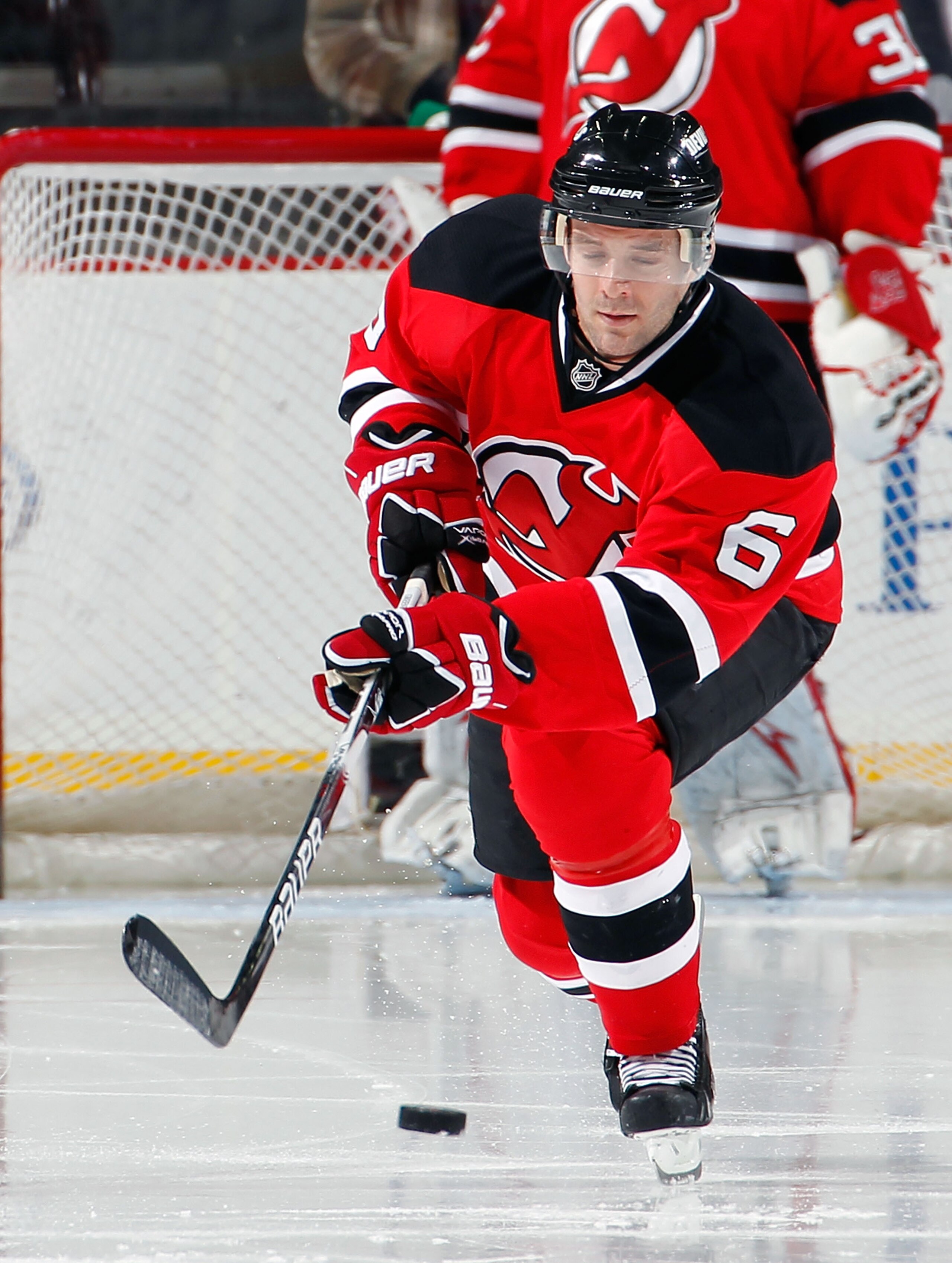 NEWARK, NJ - JANUARY 20: Andy Greene #6 of the New Jersey Devils skates during an NHL hockey game against the Pittsburgh Penguins at the Prudential Center on January 20, 2011 in Newark, New Jersey. (Photo by Paul Bereswill/Getty Images) NEWARK, NJ - JANUARY 20: Andy Greene #6 of the New Jersey Devils skates during an NHL hockey game against the Pittsburgh Penguins at the Prudential Center on January 20, 2011 in Newark, New Jersey. (Photo by Paul Bereswill/Getty Images)