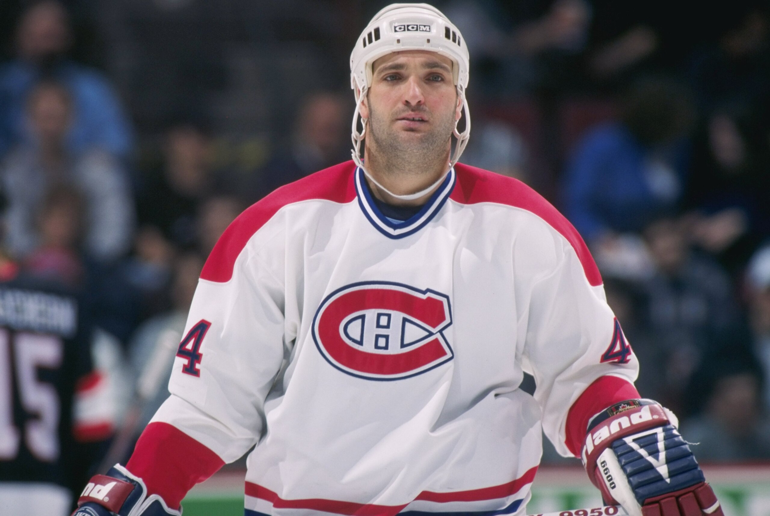 15 Mar 1997:  Rightwinger Stephane Richer of the Montreal Canadiens looks on during a game against the Ottawa Senators at The Forum in Montreal, Quebec.  The game was a tie, 2-2Mandatory Credit: Robert Laberge  /Allsport