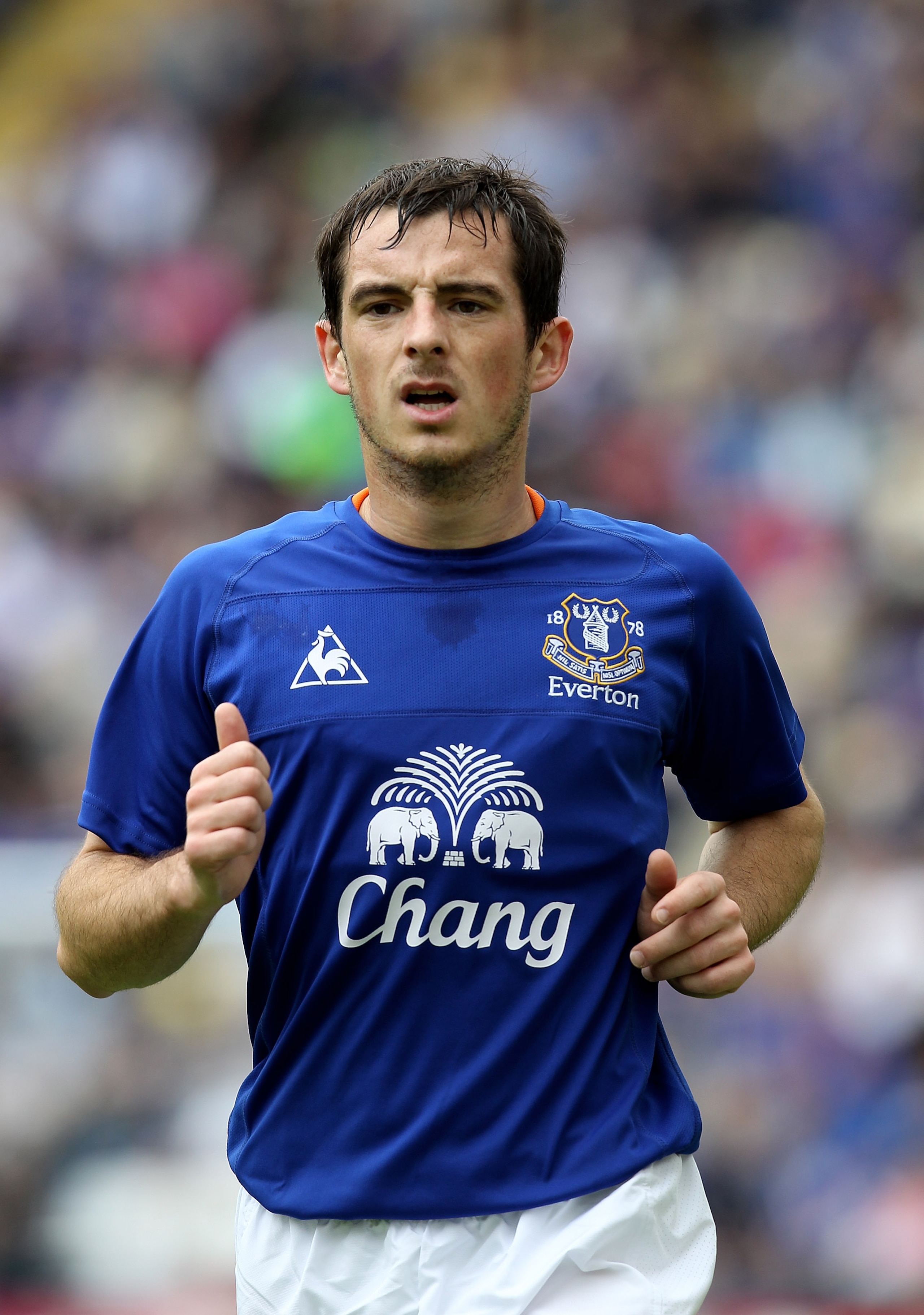 PRESTON, LANCASHIRE - JULY 24: Leighton Baines of Everton looks on during the pre season friendly match between Preston North End and Everton at Deepdale on July 24, 2010 in Preston, Lancashire. (Photo by David Rogers/Getty Images) PRESTON, LANCASHIRE - JULY 24: Leighton Baines of Everton looks on during the pre season friendly match between Preston North End and Everton at Deepdale on July 24, 2010 in Preston, Lancashire. (Photo by David Rogers/Getty Images)