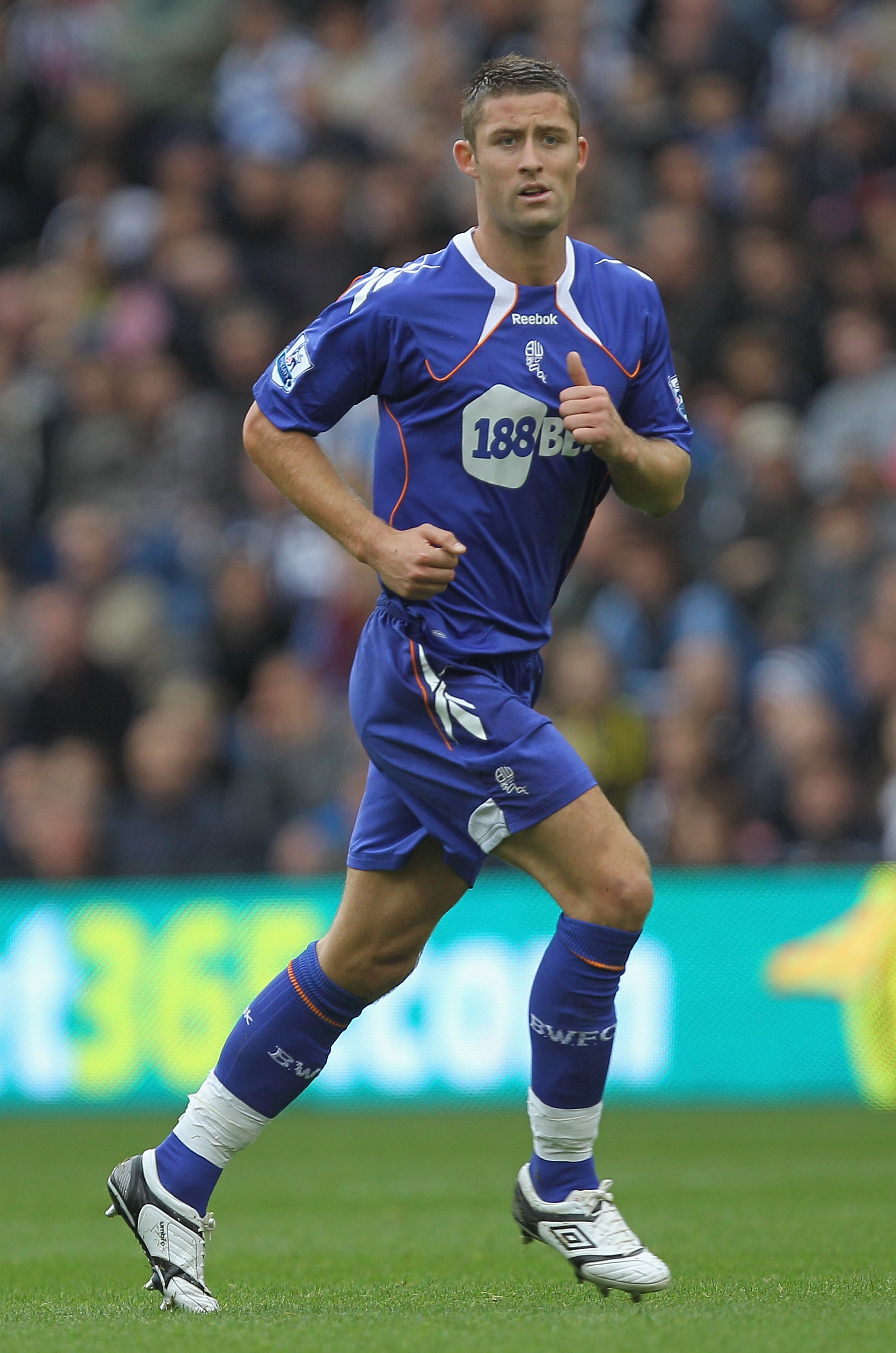 WEST BROMWICH, ENGLAND - OCTOBER 02:  Gary Cahill of Bolton in action during the Barclays Premier League match between West Bromwich Albion and Bolton Wanderers at The Hawthorns on October 2, 2010 in West Bromwich, England.  (Photo by Hamish Blair/Getty I