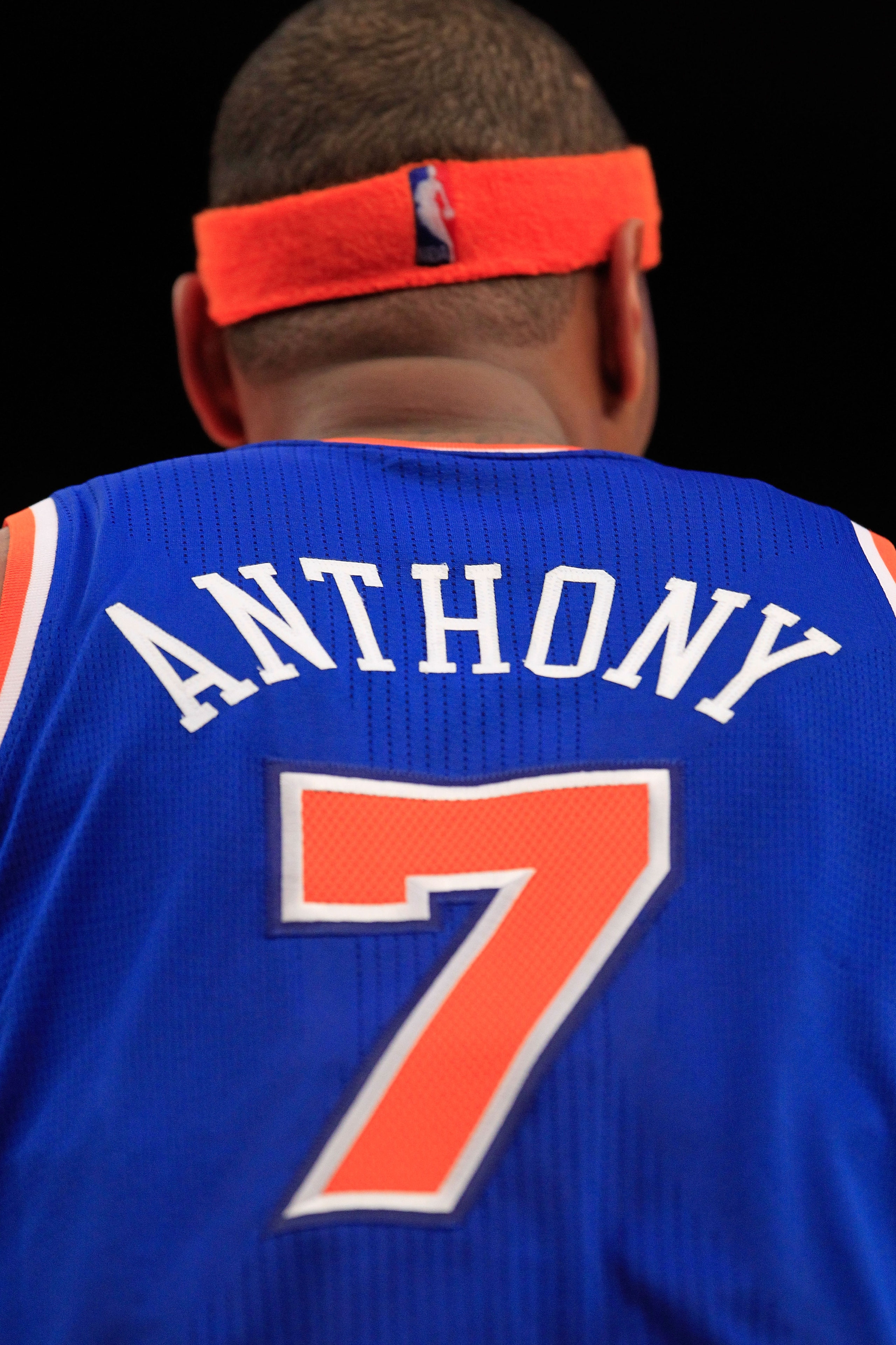 NEW YORK, NY - FEBRUARY 23:  Carmelo Anthony #7 of the New York Knicks on the court against the Milwaukee Bucks at Madison Square Garden on February 23, 2011 in New York City. NOTE TO USER: User expressly acknowledges and agrees that, by downloading and/o