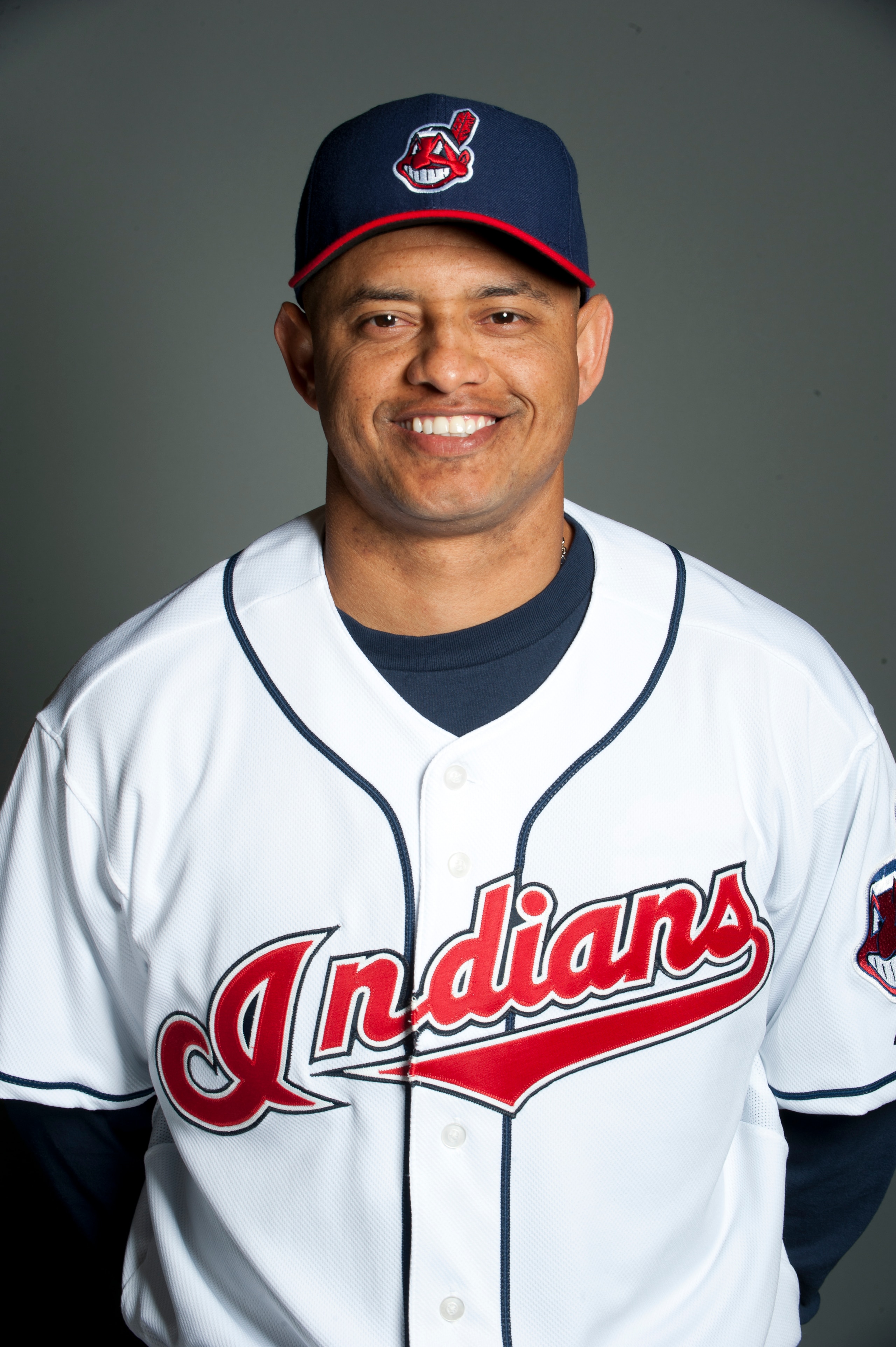 GOODYEAR, AZ - FEBRUARY 22: Orlando Cabrera #20 of the Cleveland Indians poses during their photo day at the Cleveland Indians Spring Training Complex on February 22, 2011 in Goodyear, Arizona. (Photo by Rob Tringali/Getty Images)