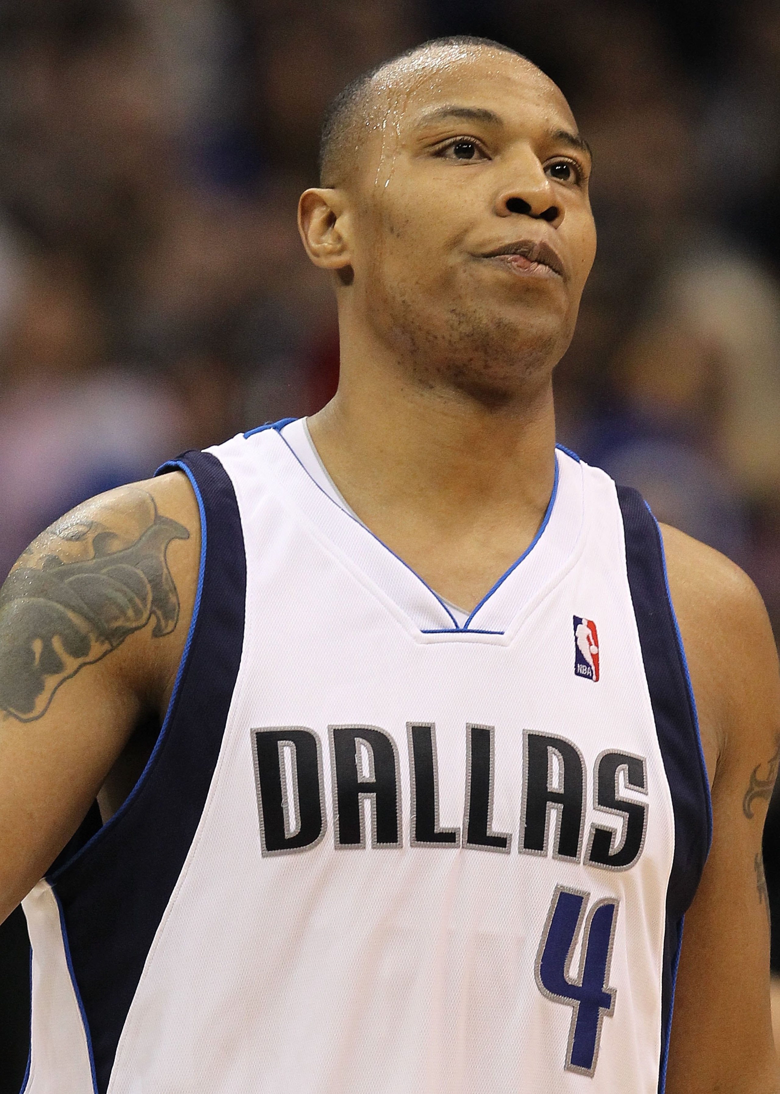 DALLAS - APRIL 18: Forward Caron Butler #4 of the Dallas Mavericks in Game One of the Western Conference Quarterfinals during the 2010 NBA Playoffs at American Airlines Center on April 18, 2010 in Dallas, Texas. NOTE TO USER: User expressly acknowledges DALLAS - APRIL 18: Forward Caron Butler #4 of the Dallas Mavericks in Game One of the Western Conference Quarterfinals during the 2010 NBA Playoffs at American Airlines Center on April 18, 2010 in Dallas, Texas. NOTE TO USER: User expressly acknowledges