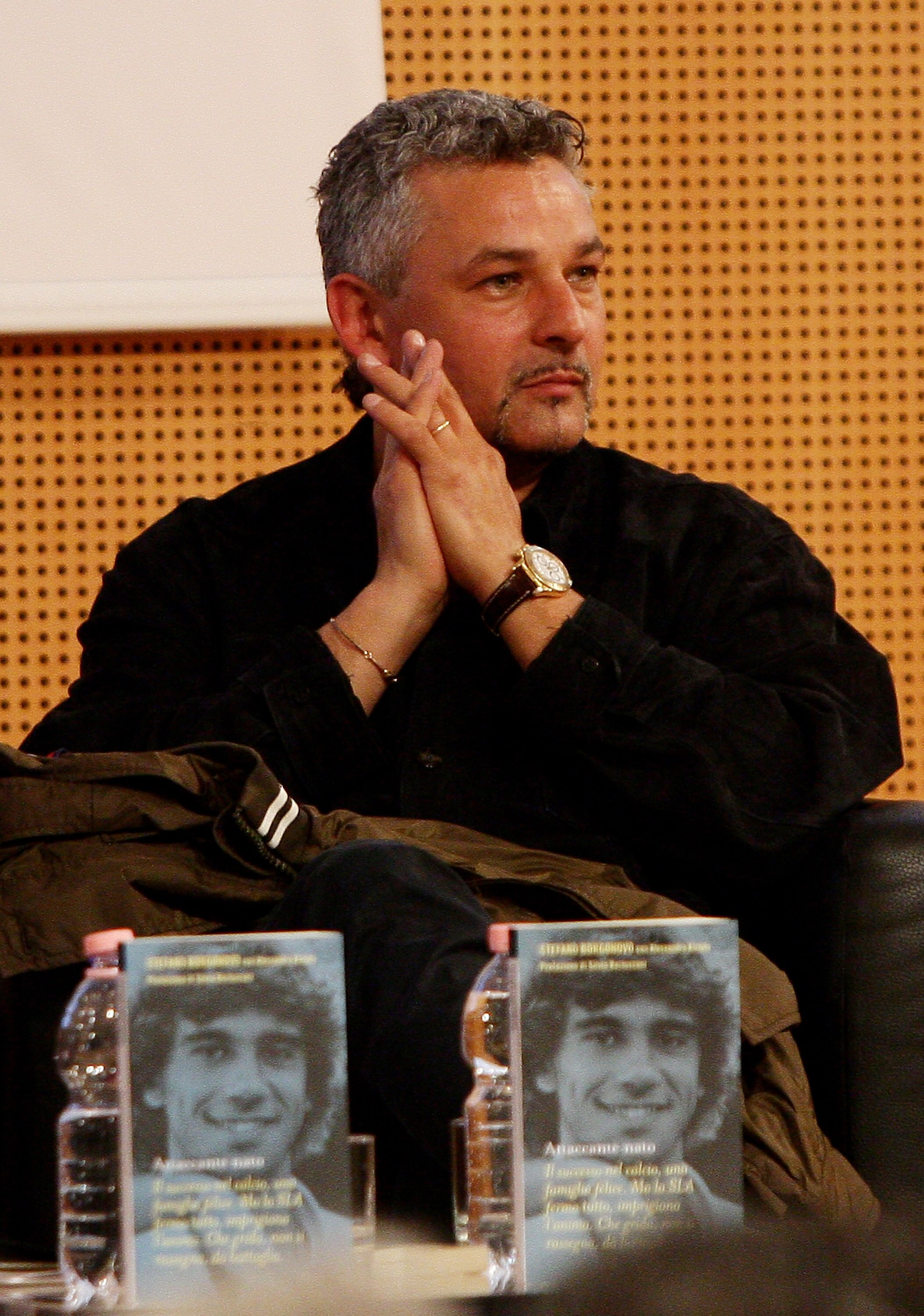 MILAN, ITALY - APRIL 21:  Roberto Baggio attends 'Attaccante Nato' Book Launch held at Sala Buzzati on April 21, 2010 in Milan, Italy.  (Photo by Vittorio Zunino Celotto/Getty Images)