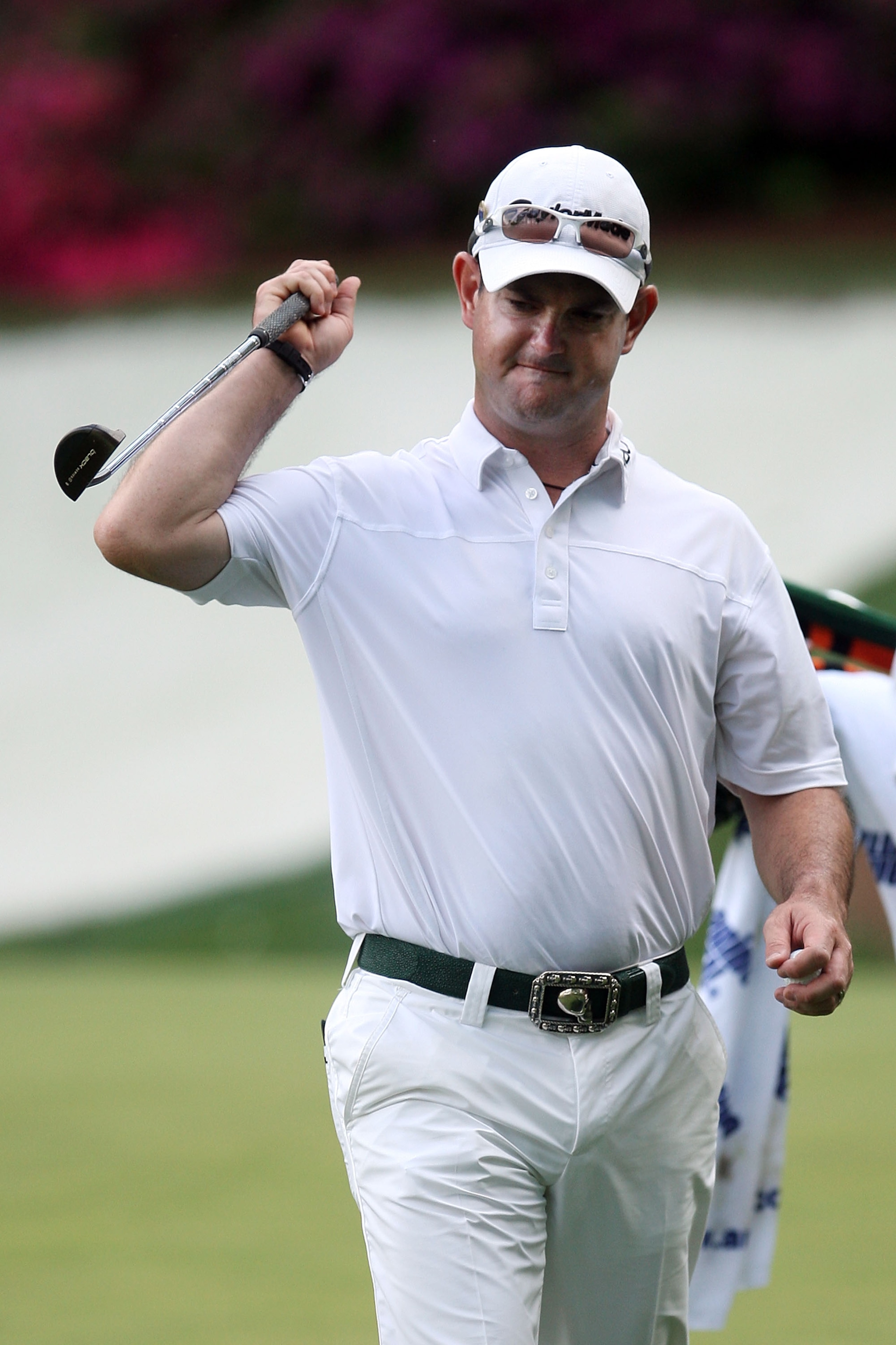 AUGUSTA, GA - APRIL 11:  Rory Sabbatini of South Africa reacts to a missed putt on the 13th green during the third round of the 2009 Masters Tournament at Augusta National Golf Club on April 11, 2009 in Augusta, Georgia.  (Photo by Andrew Redington/Getty
