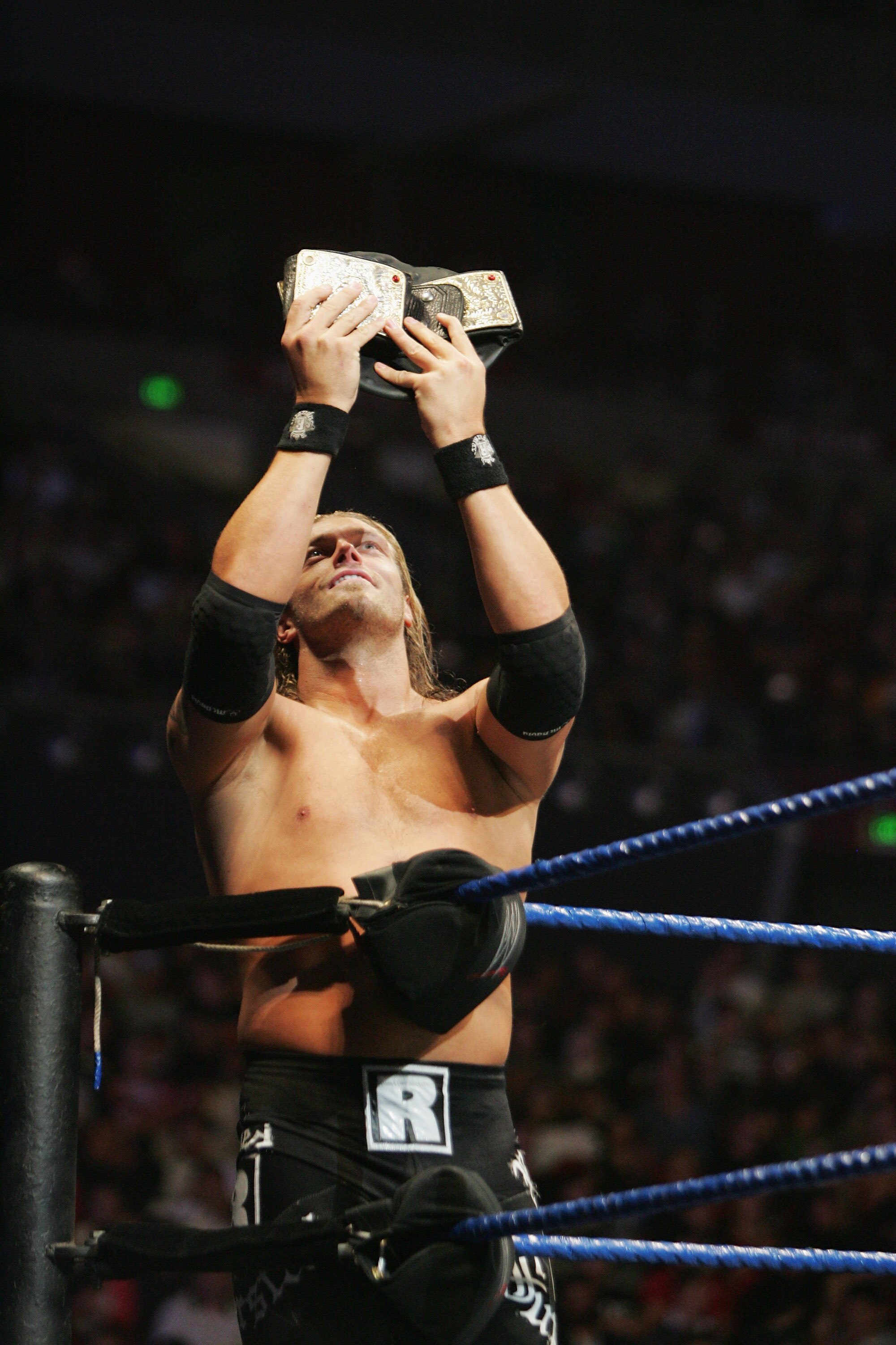 SYDNEY, AUSTRALIA - JUNE 15:  World Heavyweight Champion Edge poses during WWE Smackdown at Acer Arena on June 15, 2008 in Sydney, Australia.  (Photo by Gaye Gerard/Getty Images)