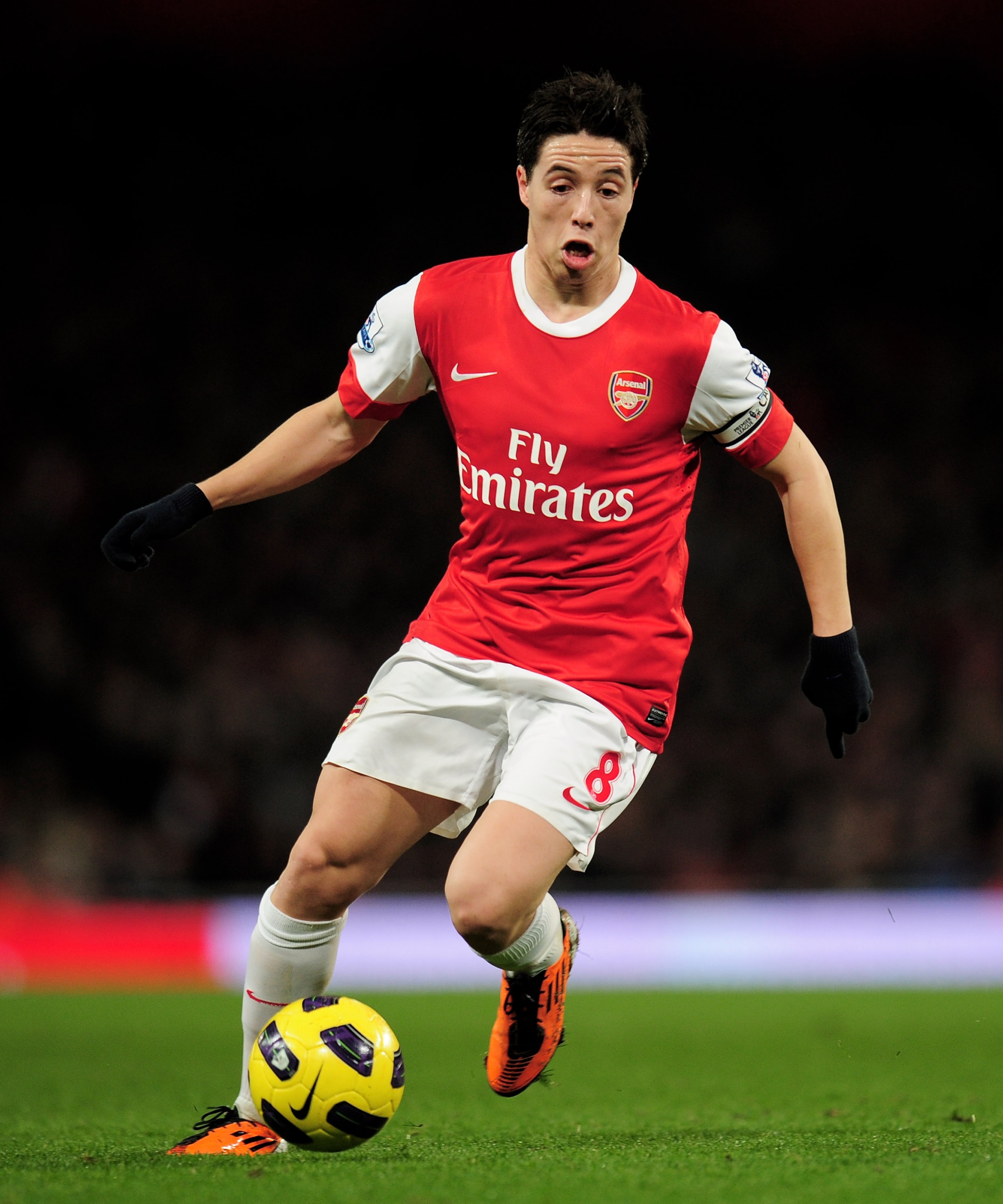LONDON, ENGLAND - FEBRUARY 23: Samir Nasri of Arsenal in action during the Barclays Premier League match between Arsenal and Stoke City at the Emirates Stadium on February 23, 2011 in London, England. (Photo by Shaun Botterill/Getty Images) LONDON, ENGLAND - FEBRUARY 23: Samir Nasri of Arsenal in action during the Barclays Premier League match between Arsenal and Stoke City at the Emirates Stadium on February 23, 2011 in London, England. (Photo by Shaun Botterill/Getty Images)