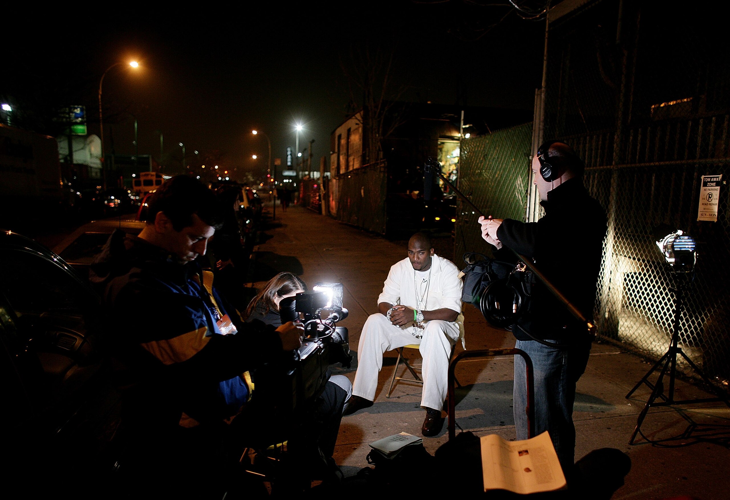 NEW YORK - APRIL 27:  JaMarcus Russell records an interview before entering the Serchlite/ESPN The Magazine Pre-NFL Draft 2007 Party at Club Sol April 27, 2007 in New York City.  (Photo by Nick Laham/Getty Images)