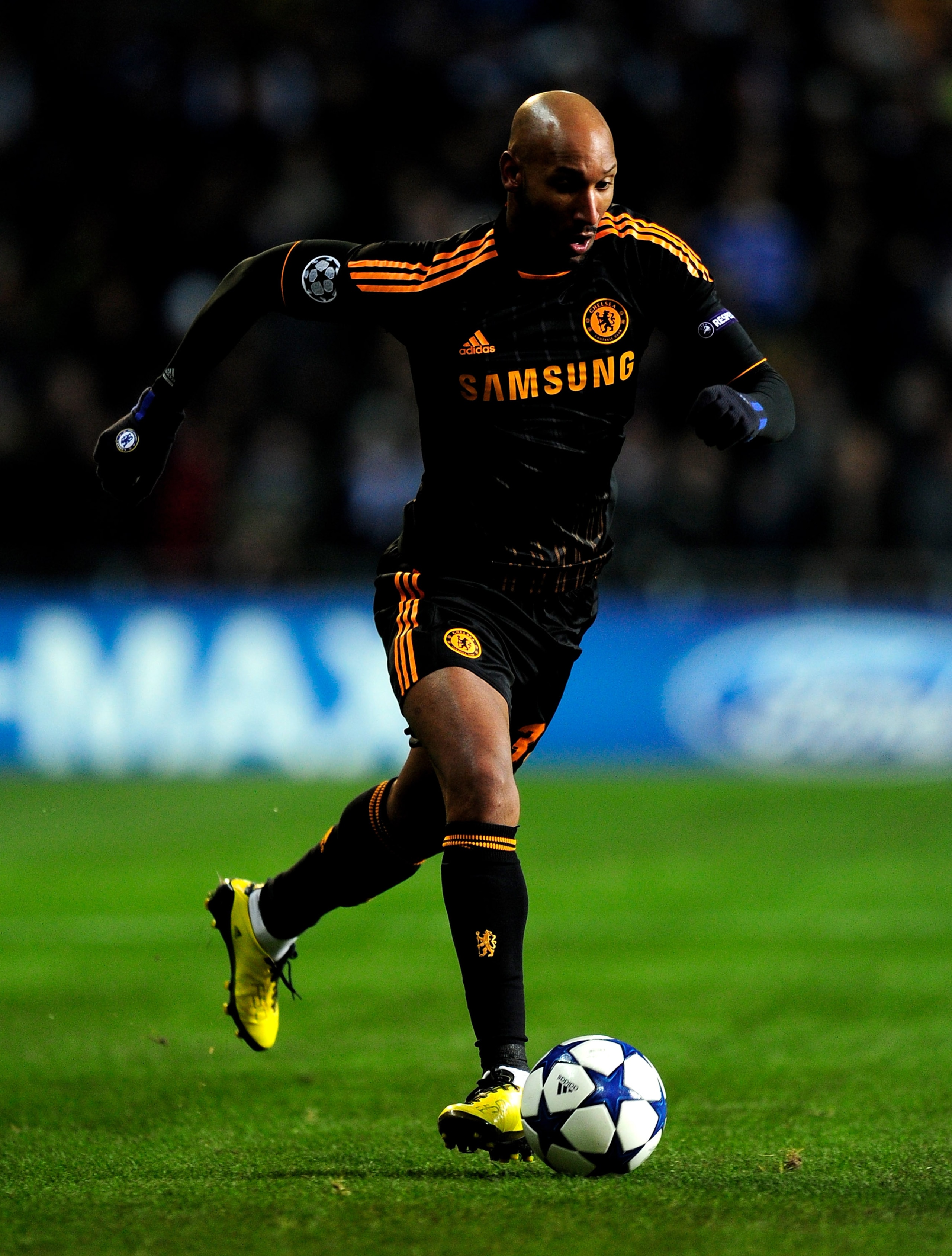 COPENHAGEN, DENMARK - FEBRUARY 22: Nicolas Anelka of Chelsea in action during the UEFA Champions League round of 16 first leg match between FC Copenhagen and Chelsea at Parken Stadium on February 22, 2011 in Copenhagen, Denmark. (Photo by Jamie McDonal COPENHAGEN, DENMARK - FEBRUARY 22: Nicolas Anelka of Chelsea in action during the UEFA Champions League round of 16 first leg match between FC Copenhagen and Chelsea at Parken Stadium on February 22, 2011 in Copenhagen, Denmark. (Photo by Jamie McDonal
