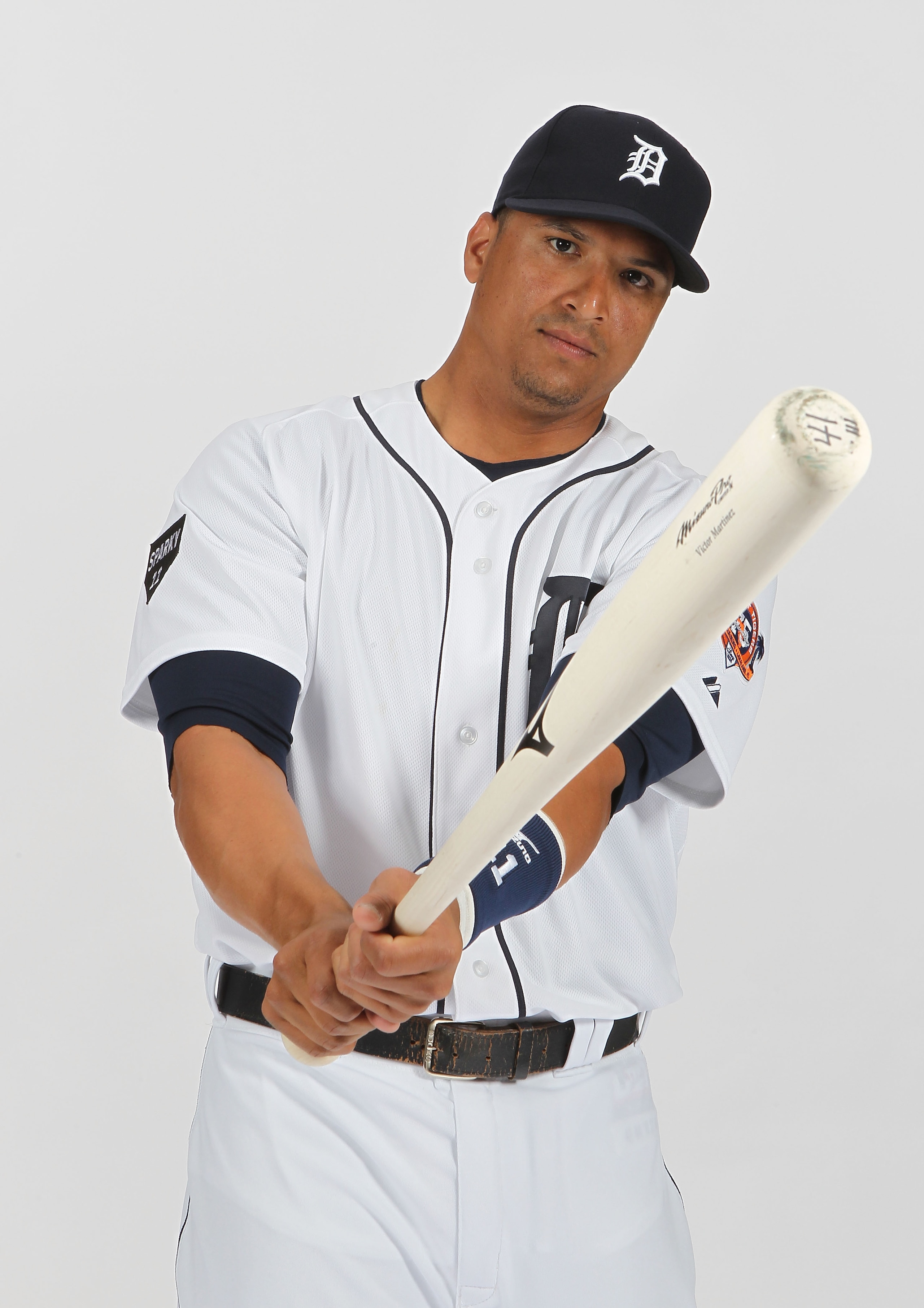 LAKELAND, FL - FEBRUARY 21:  Victor Martinez #41 of the Detroit Tigers poses for a portrait during Photo Day on February 21, 2011 at Joker Marchant Stadium in Lakeland, Florida.  (Photo by Nick Laham/Getty Images)